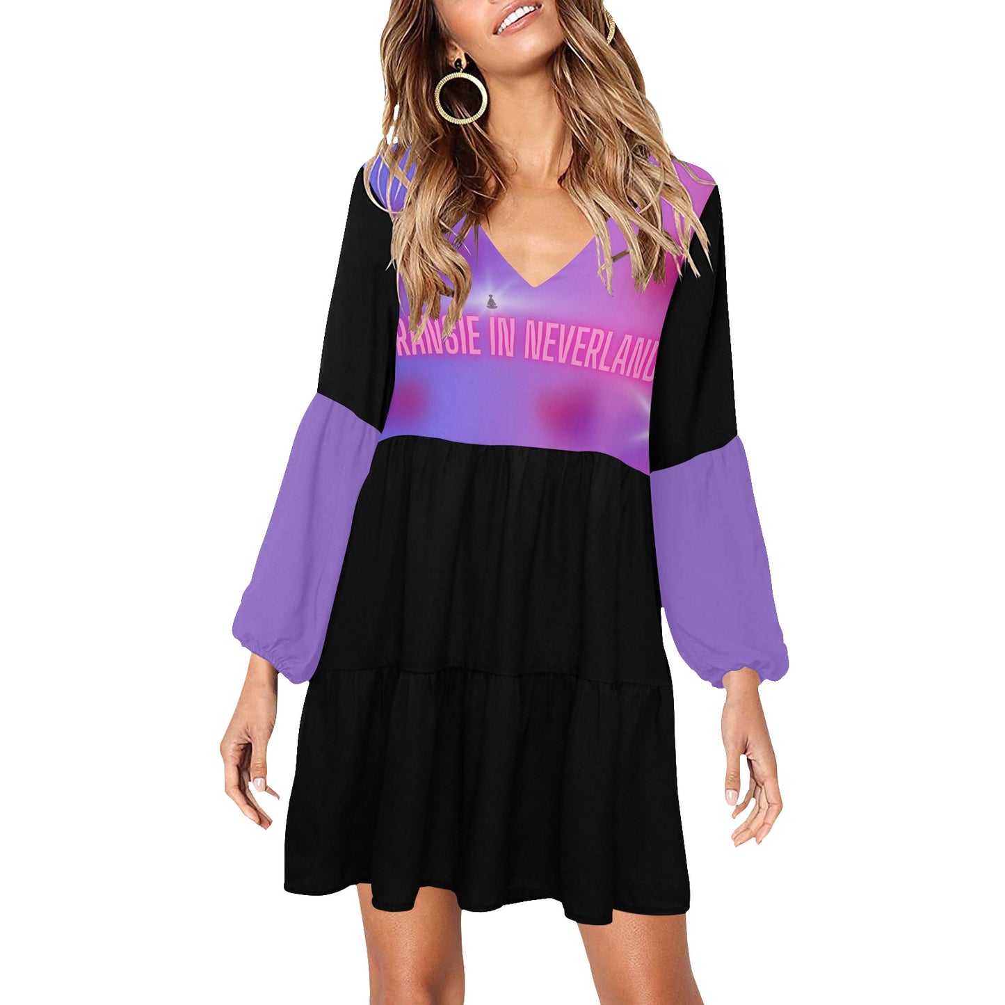 RIN Boho Dress Purple Black V2