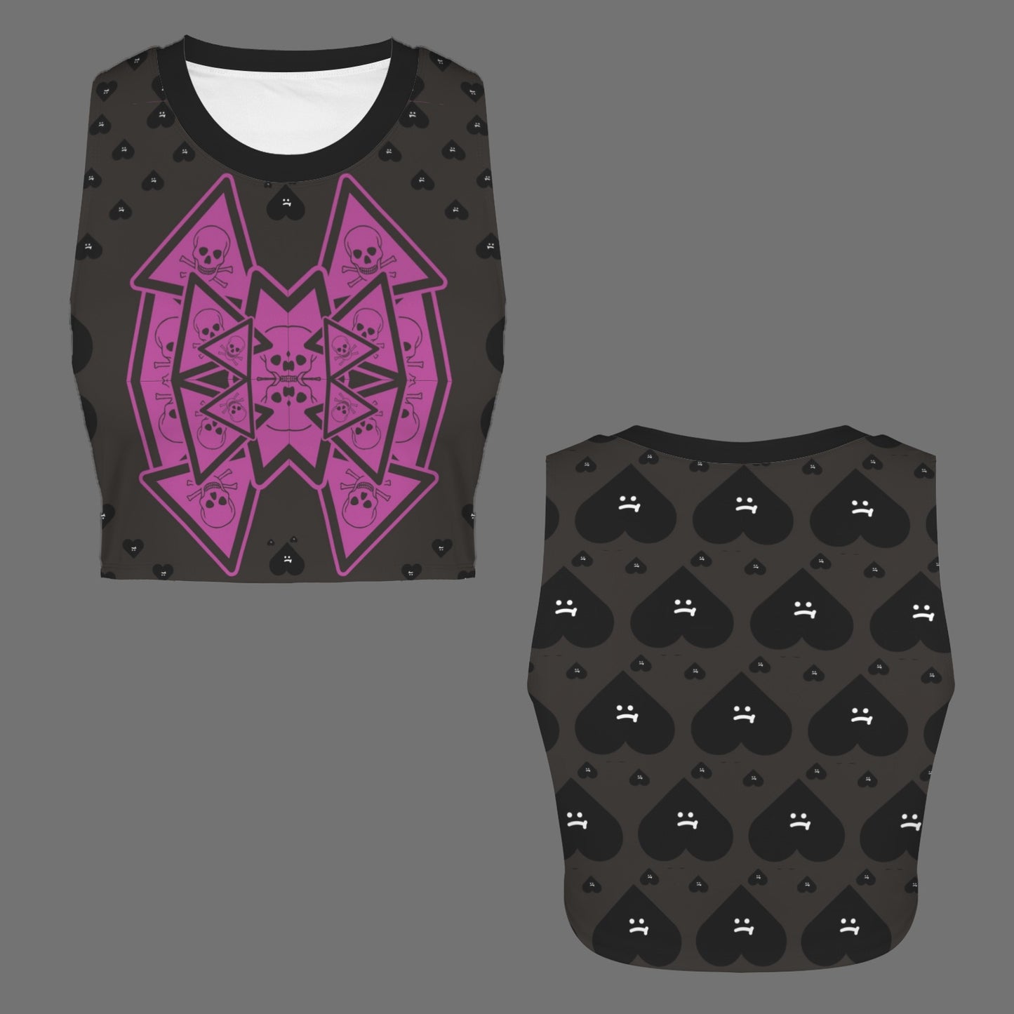 Pinky CUTION Skulls Hearts Top
