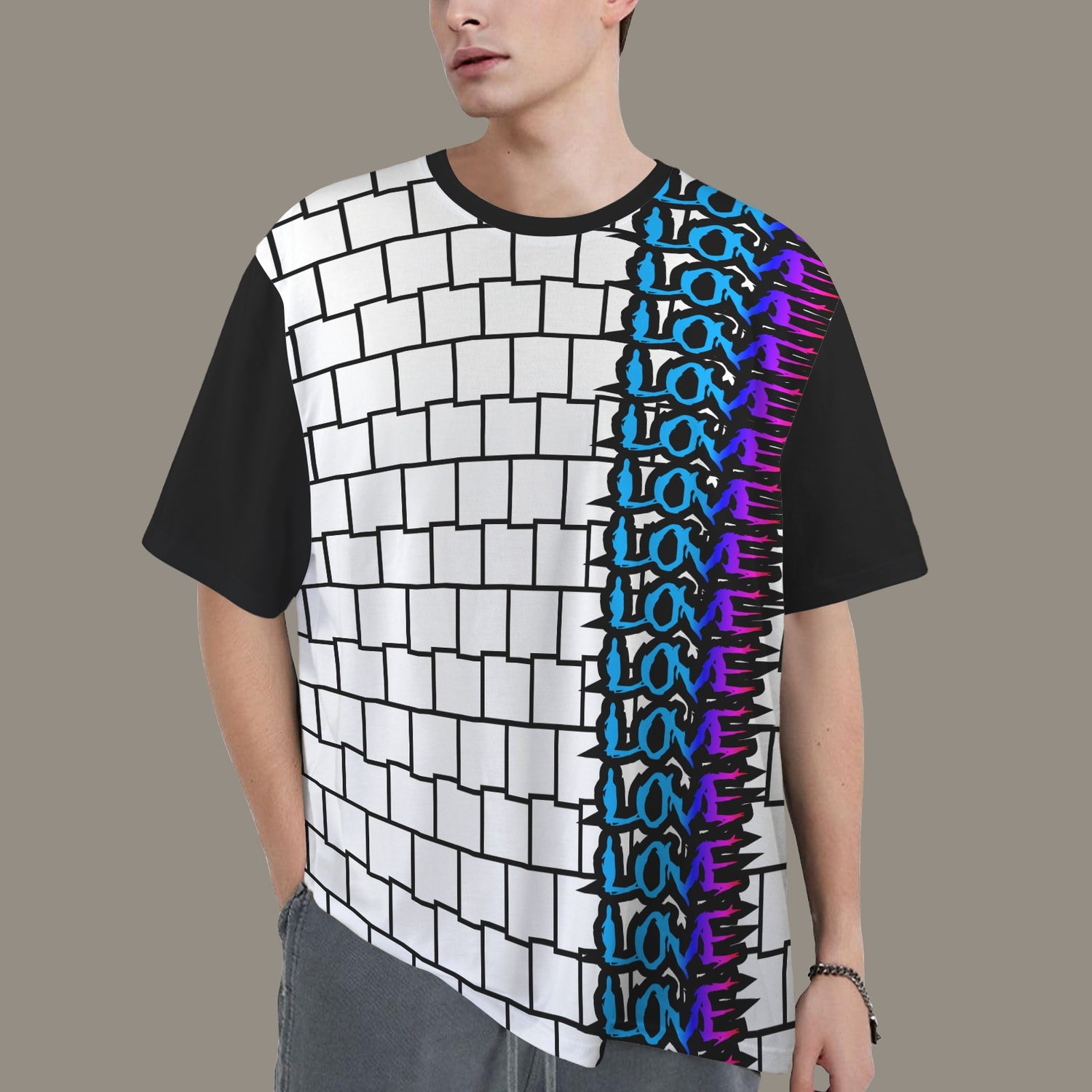 SE SON ROSE - LOVE WALL - BLACK WHITE LOVE COLOR