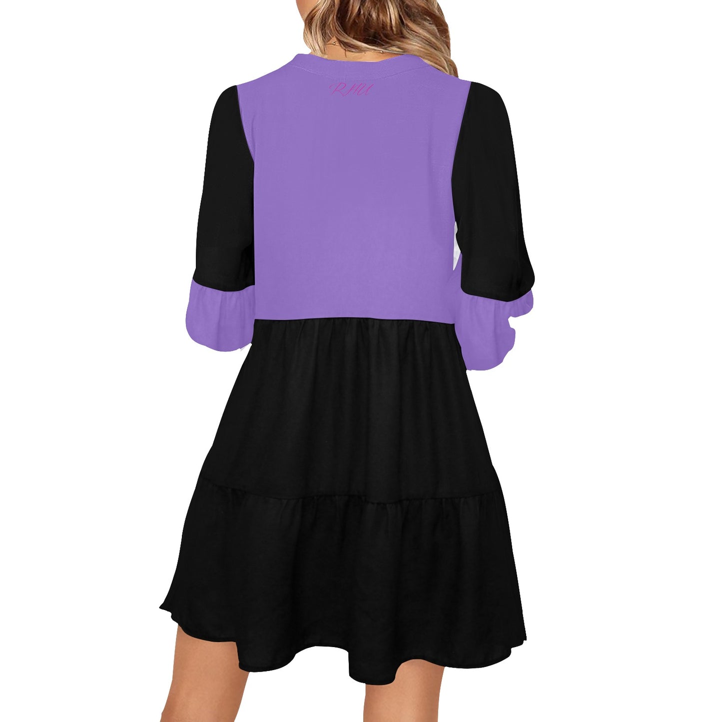 RIN Boho Dress Purple Black V2