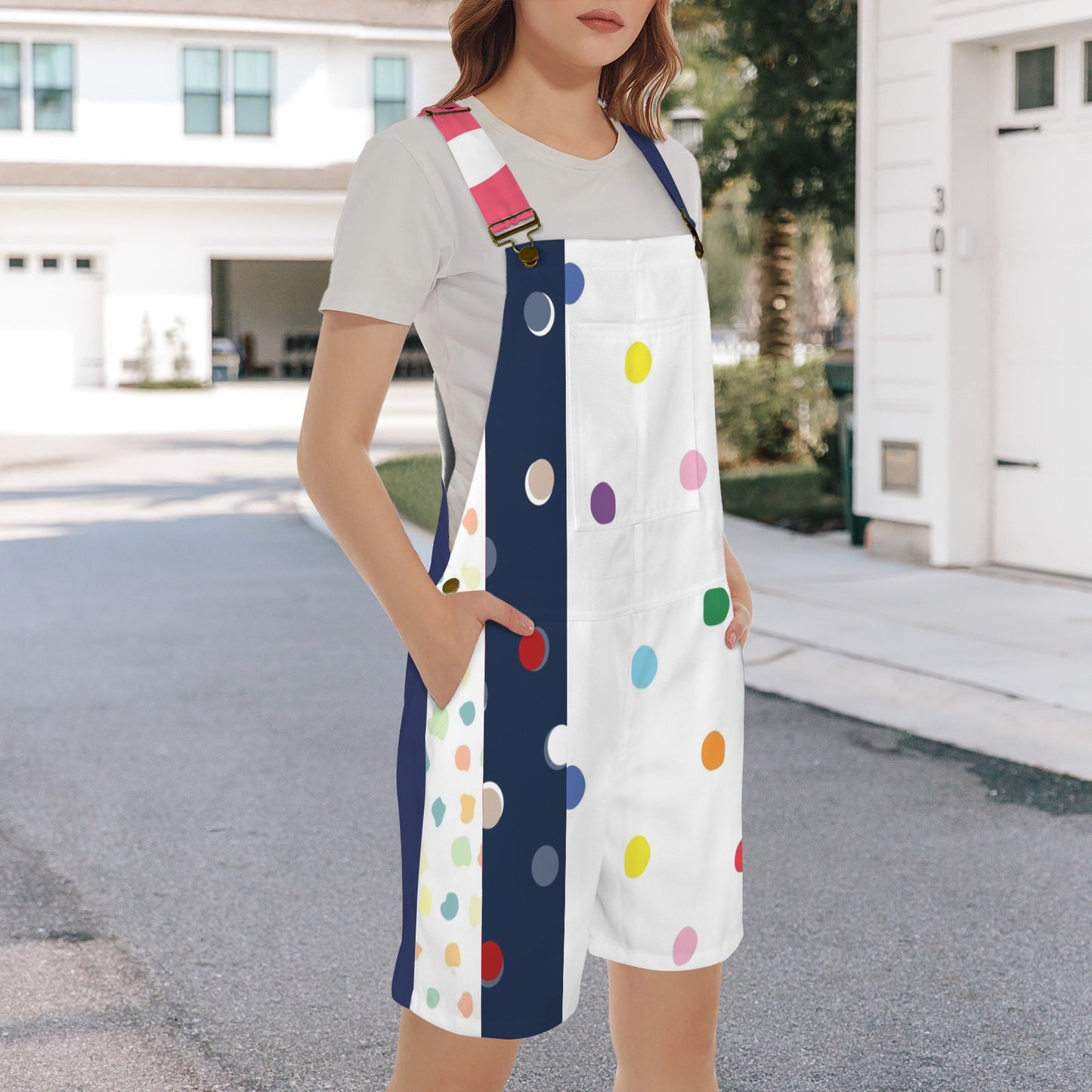 Pois Patchwork Short Romper