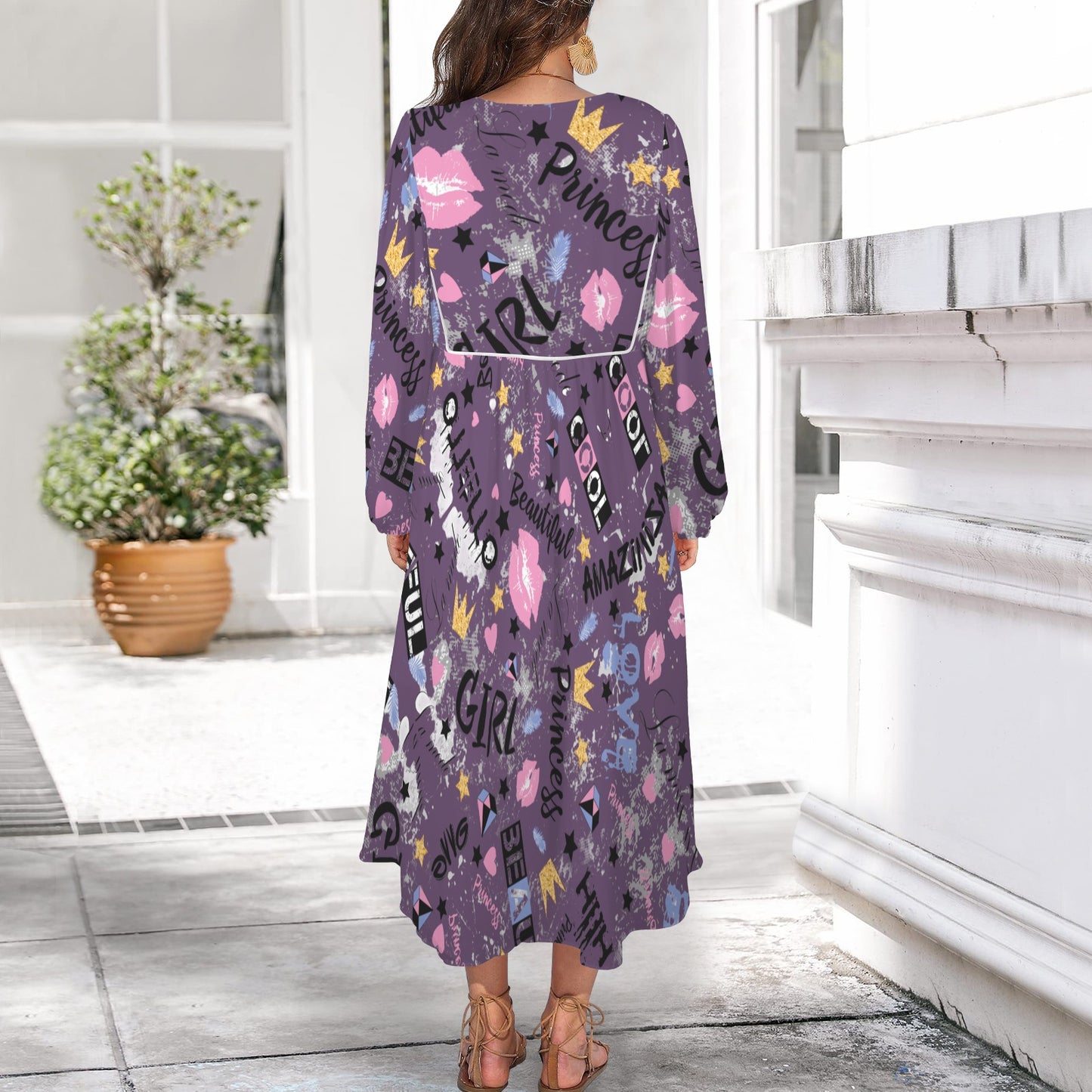Be Amazing Long Dress Violet