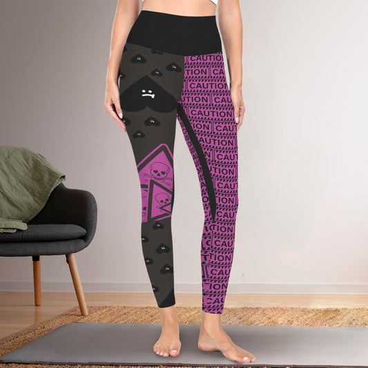Pinky Caution Leggings Skulls, Hearts