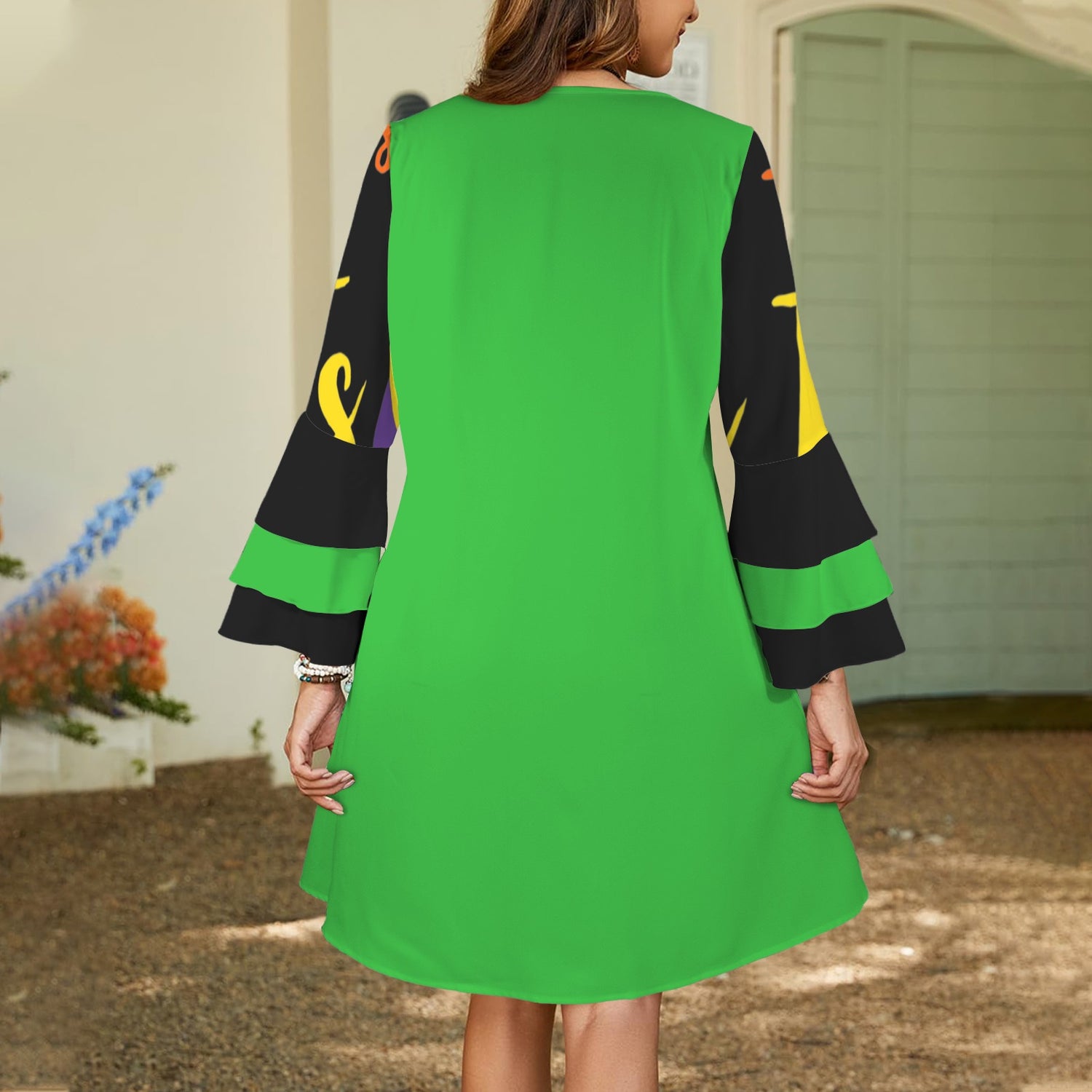 Linfa Dress Green Back