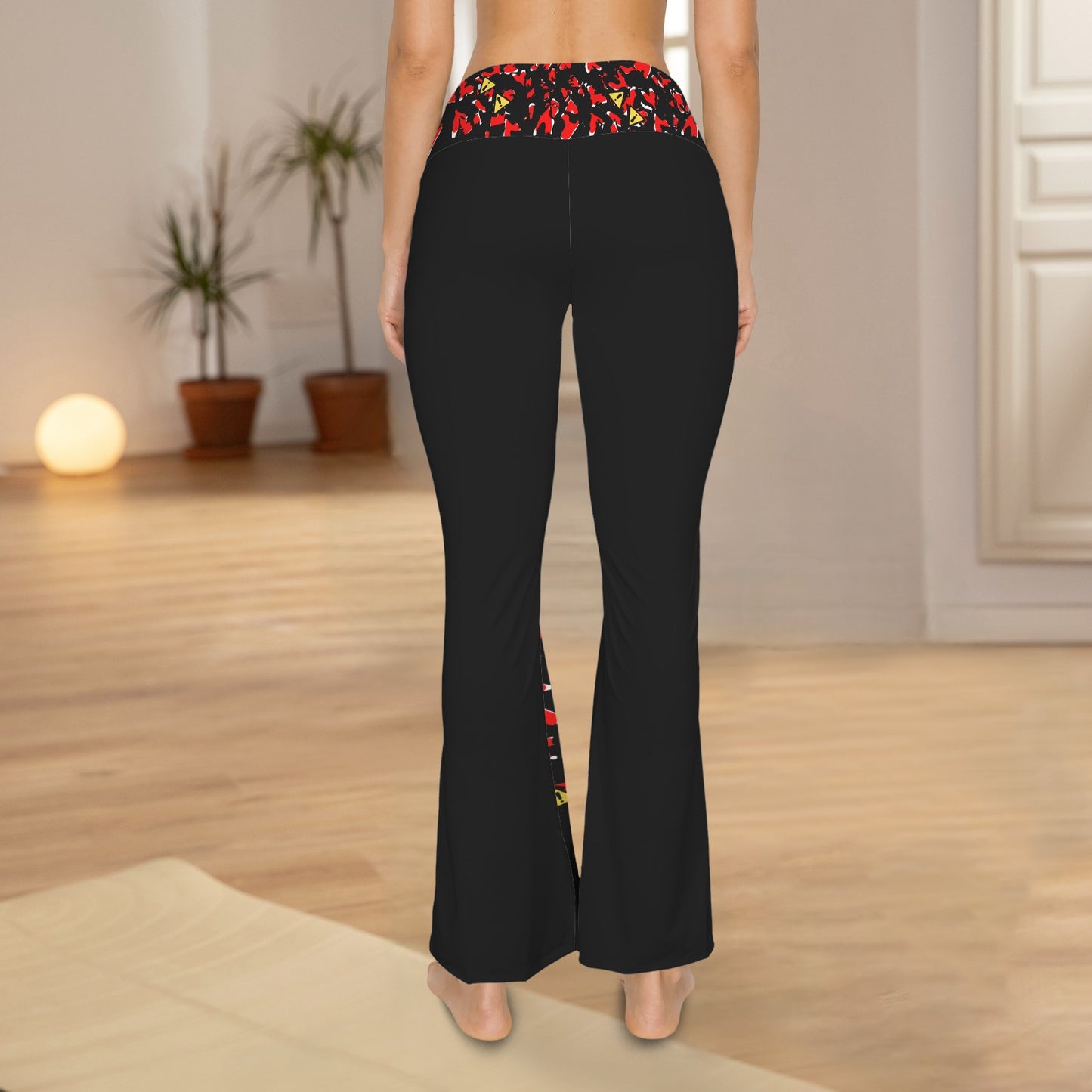 Tummy Control Cross Waist Pants Black CAUTION