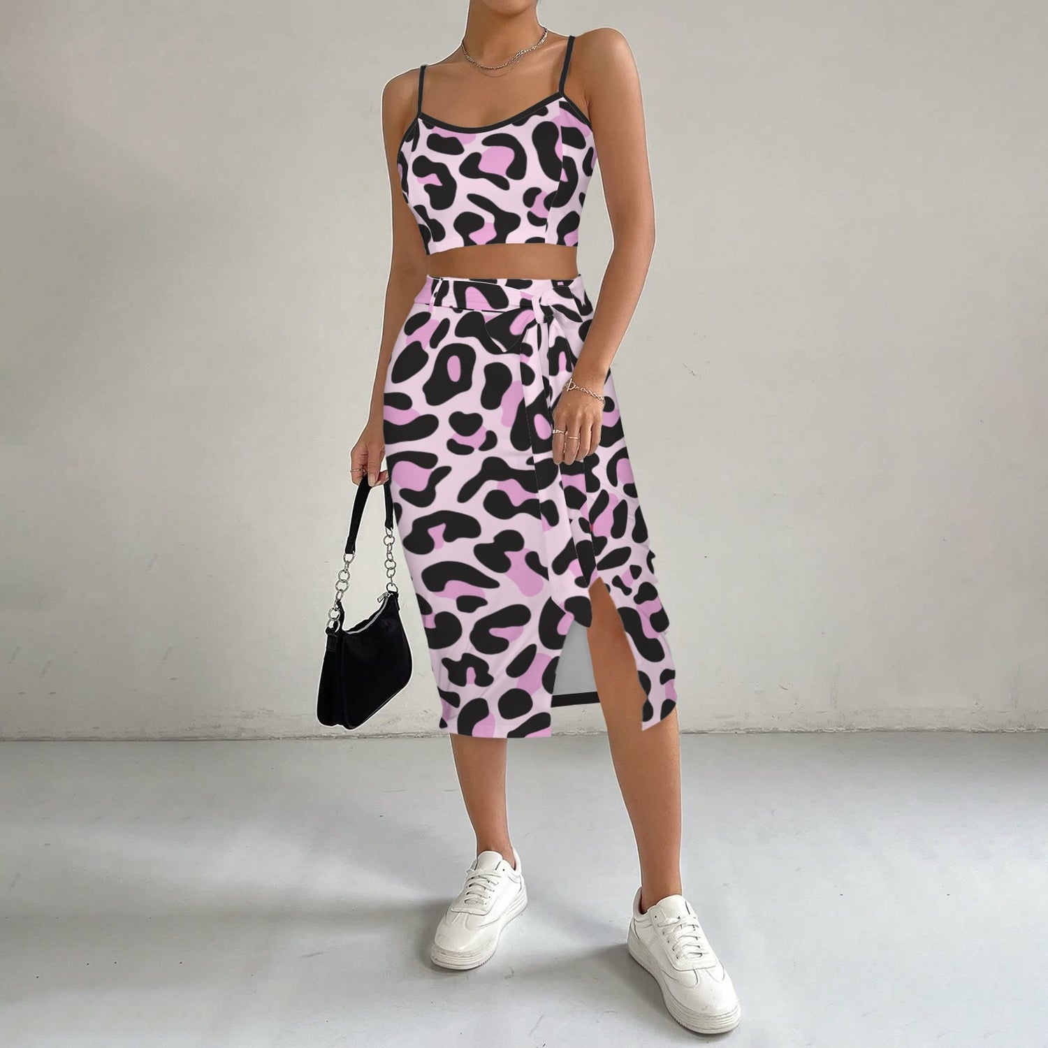 Cami Skirt Leopard Black Pink