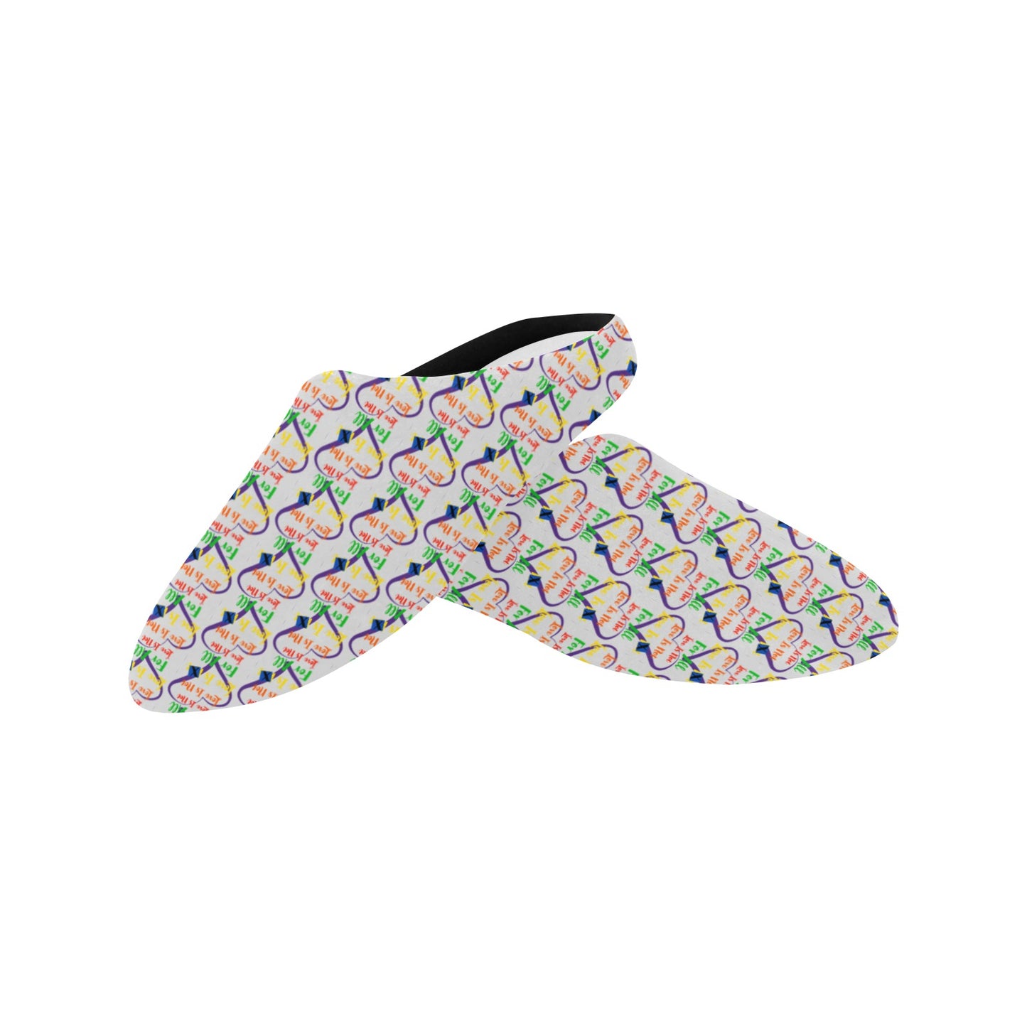 LINFA Little Hearts Non-Slip Slippers Silver Moon