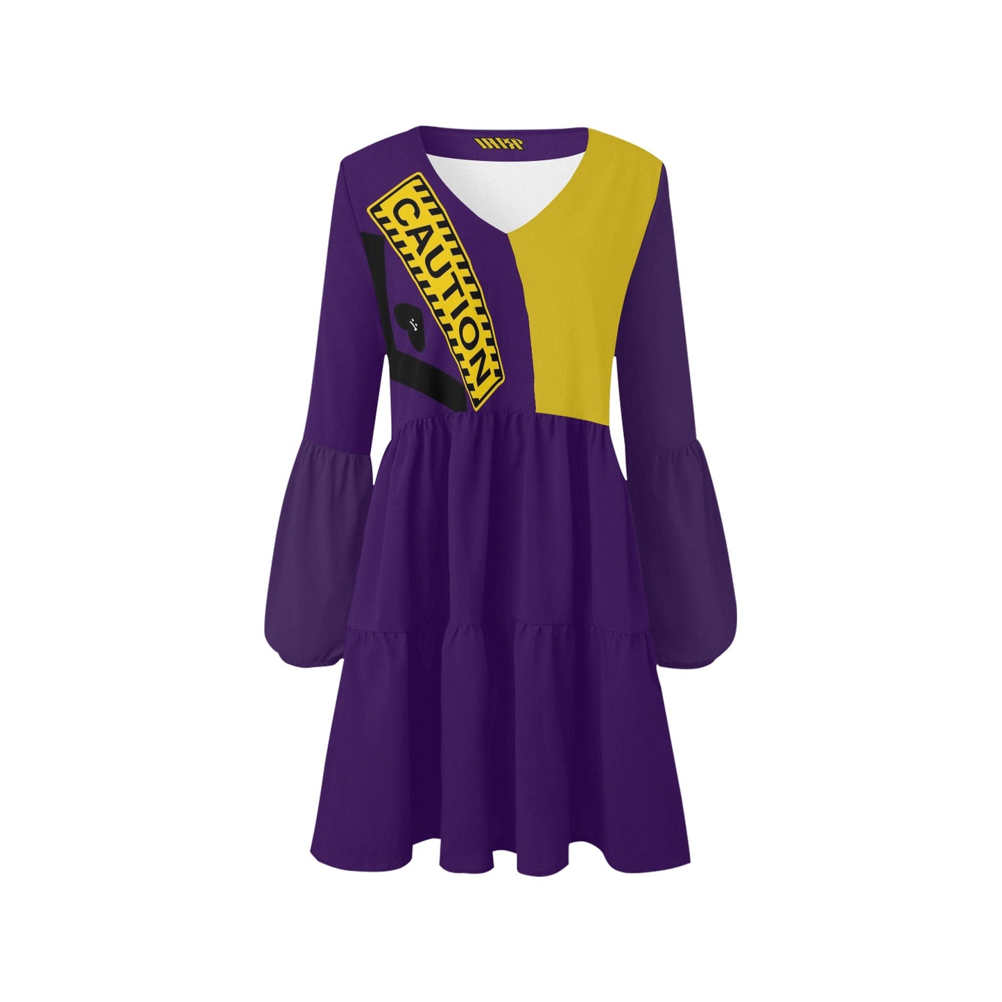 Caution Boho Dress Yellow Purple