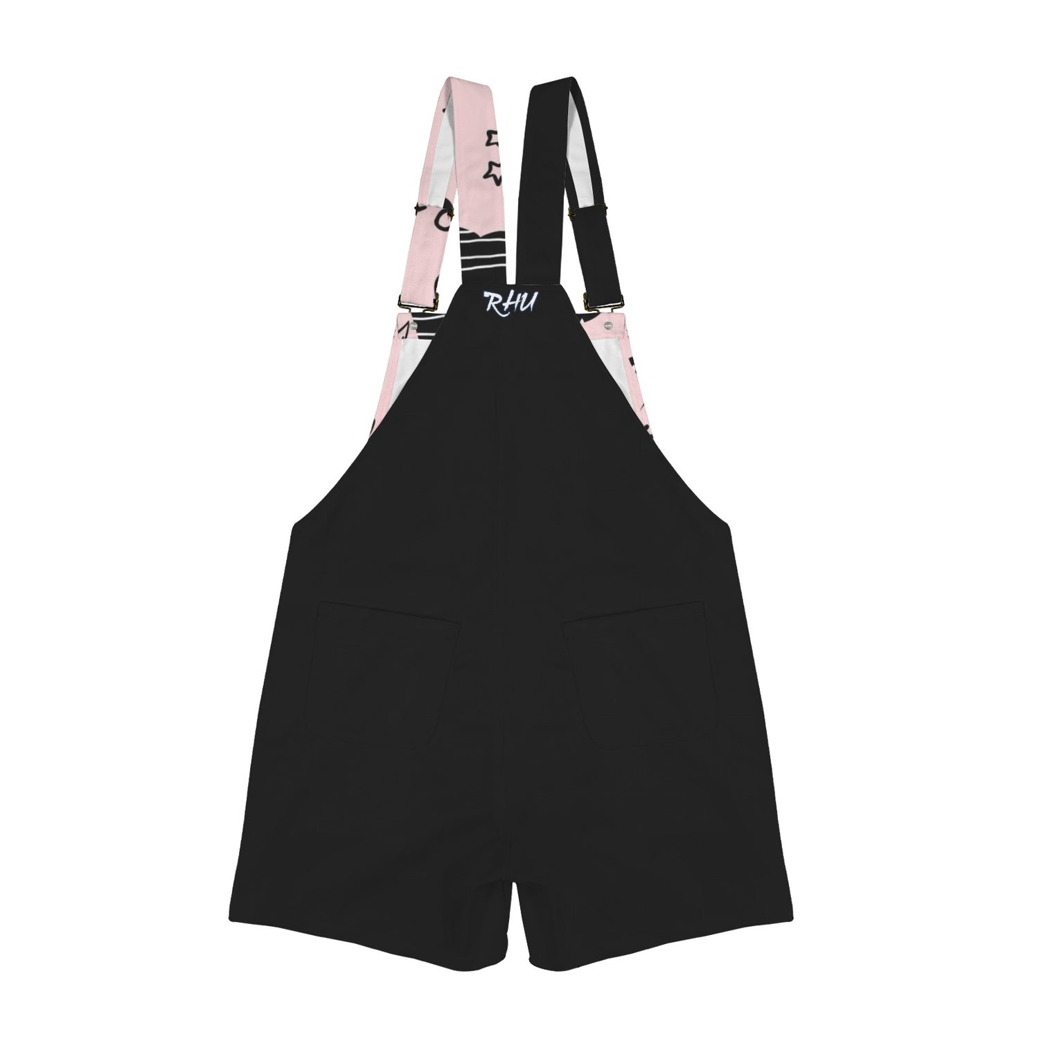 Black Cat Patchwork Short Romper