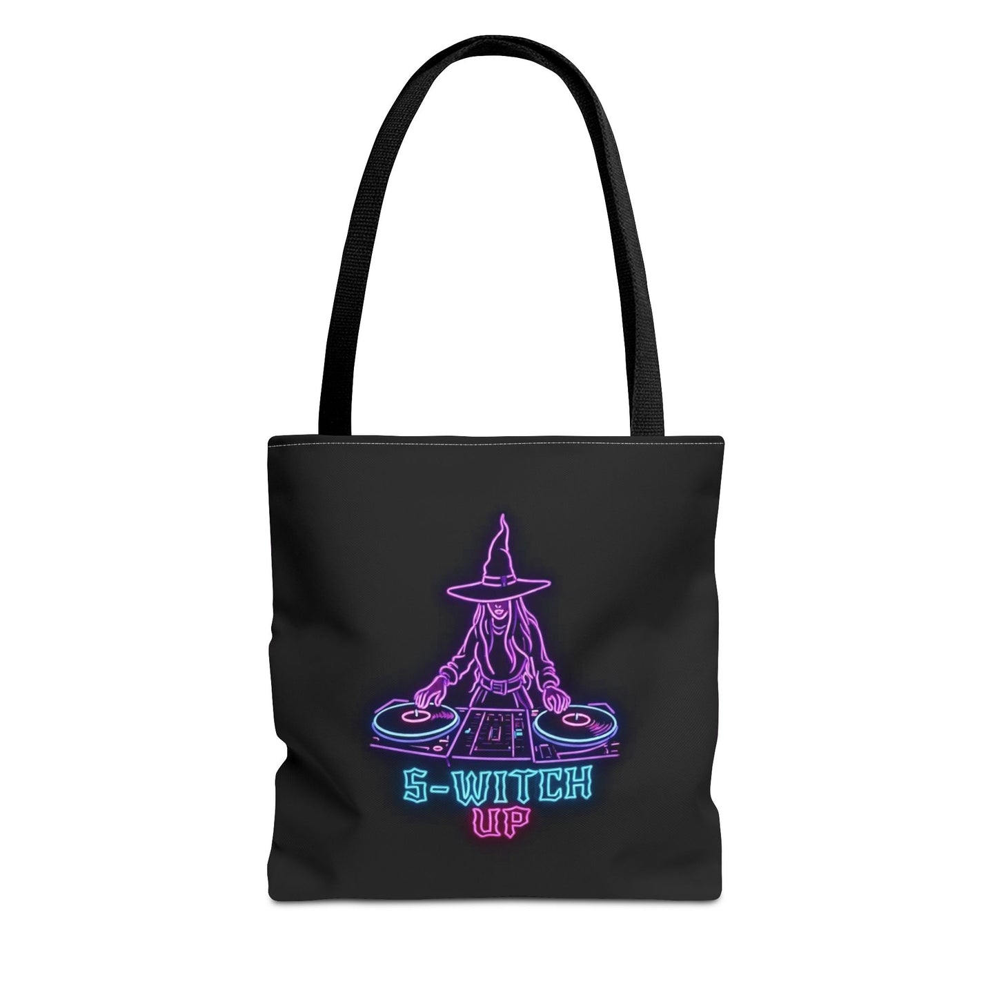 S-WITCH UP Neon Logo Tote Bag Black/Pink