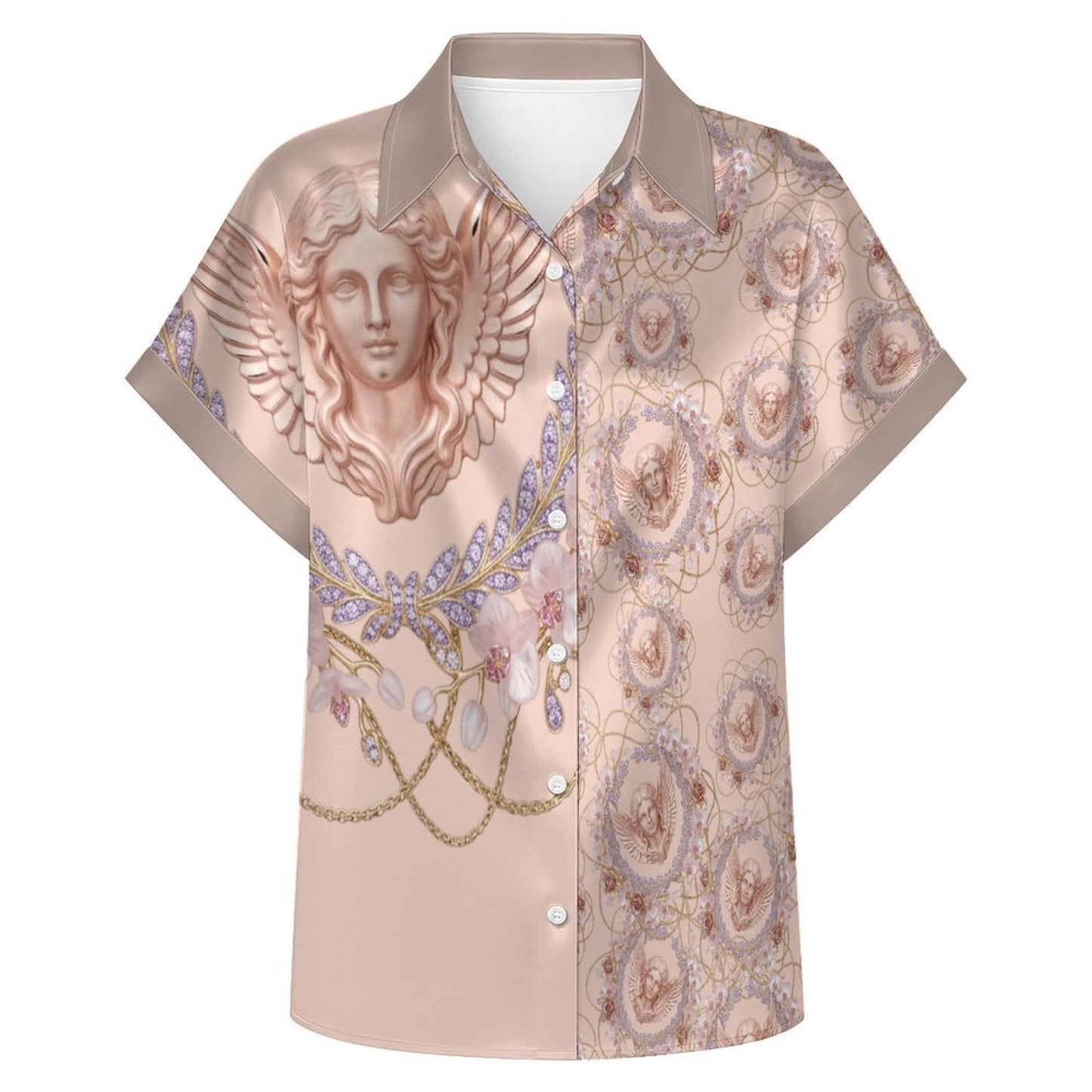 Putti Logo/Pattern Silk Satin