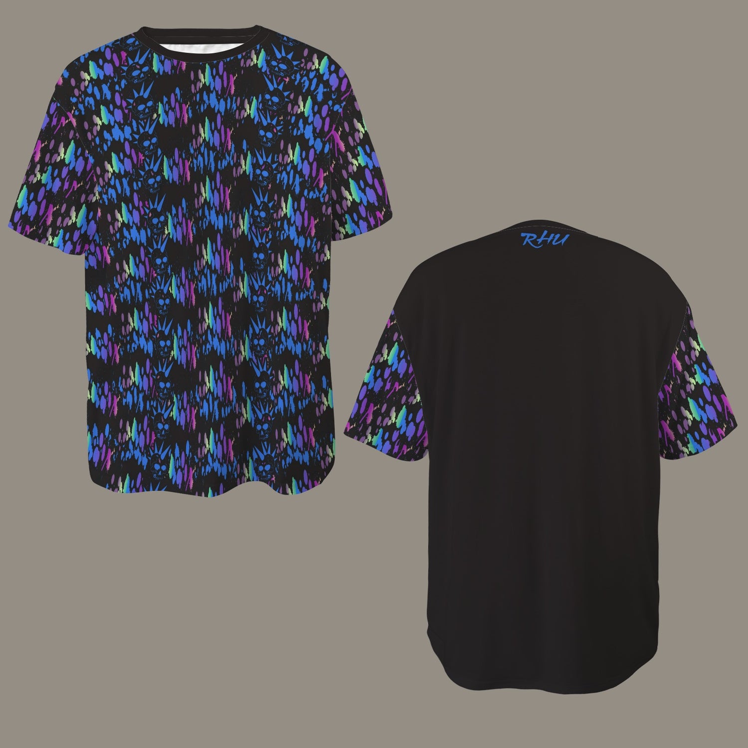 Hidden Name T-shirt Multicolor Blue Black Ransie