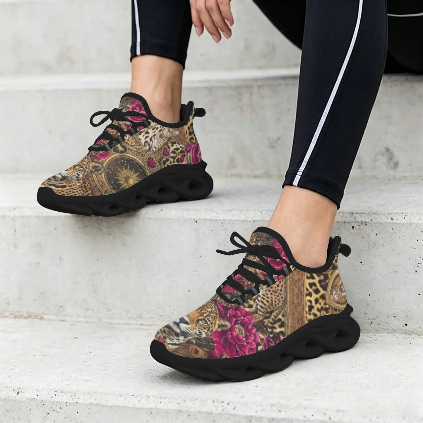 Leopard with Leo ladies running shoes