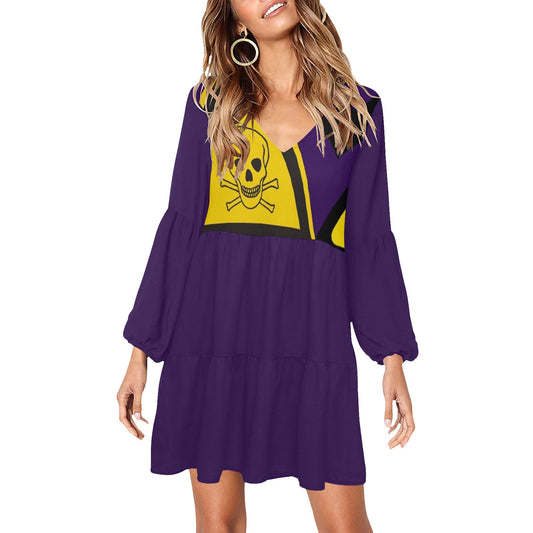 Caution Boho Dress Purple