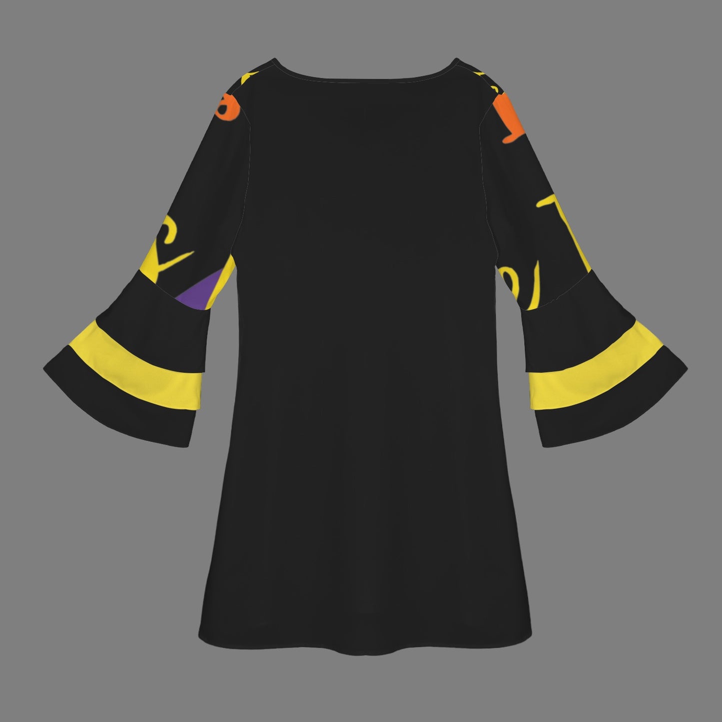 Linfa Dress Black Back Yellow Sleeve