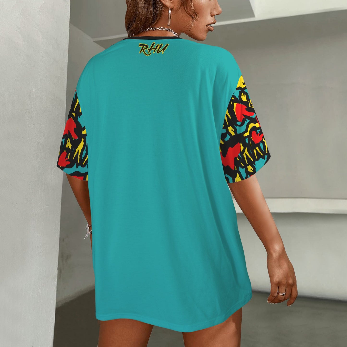 Mosquitoes Hearts Verde Acqua T-shirt - Caution Sleeve