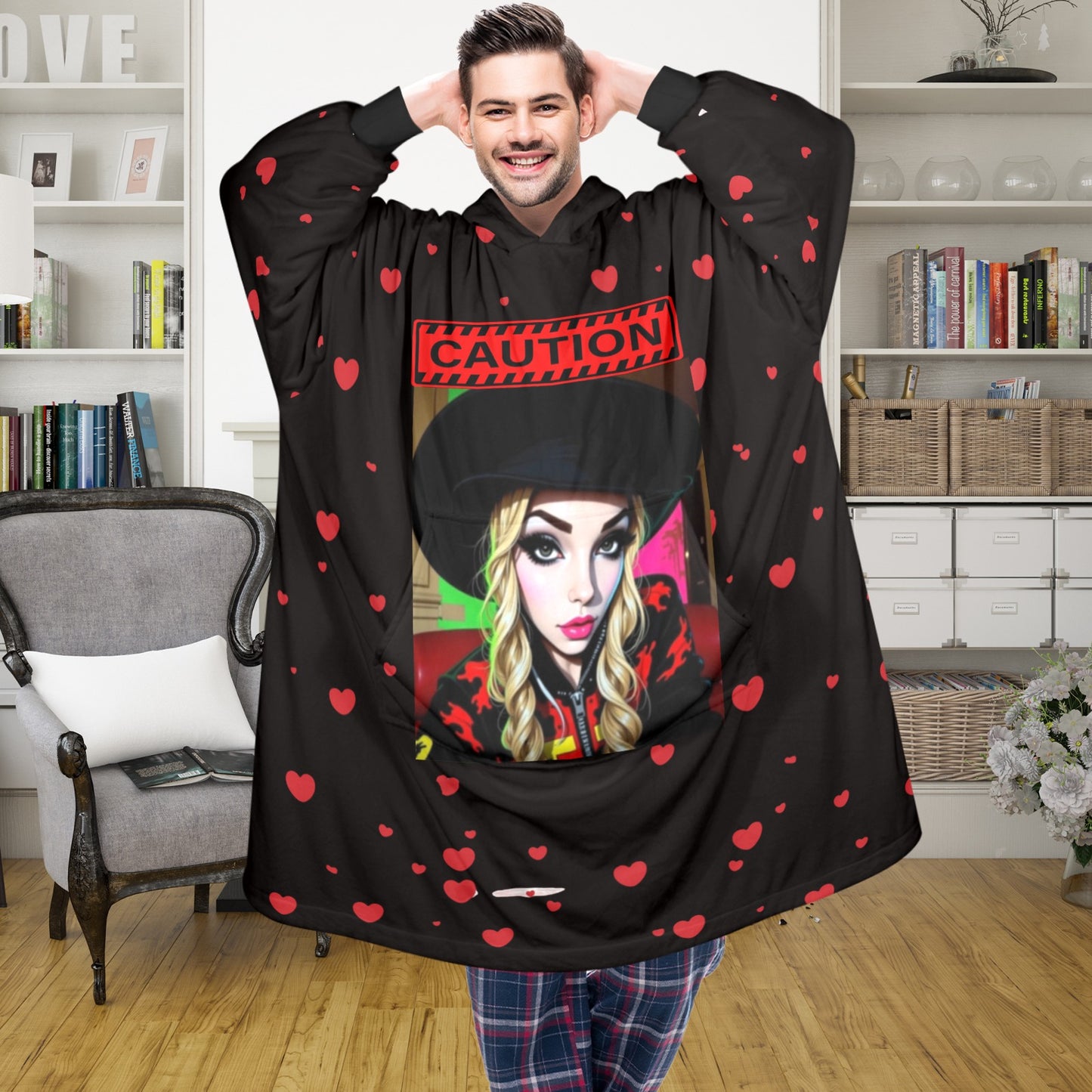 Wearable cover Ransie Black Caution