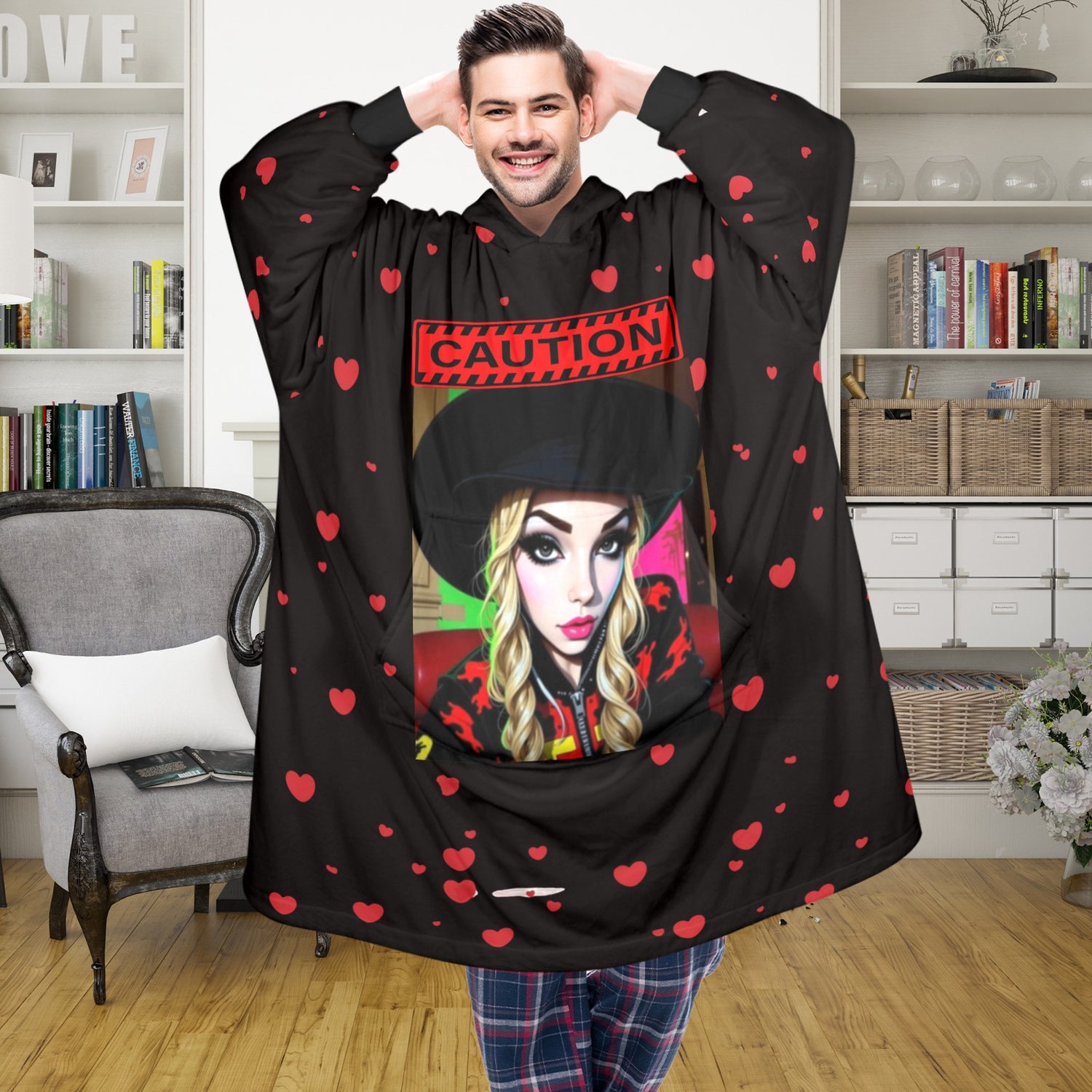 Wearable cover Ransie Black Caution