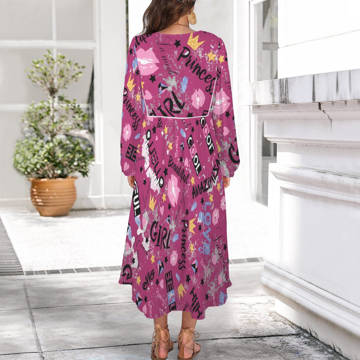 Be Amazing Long Dress Mauve
