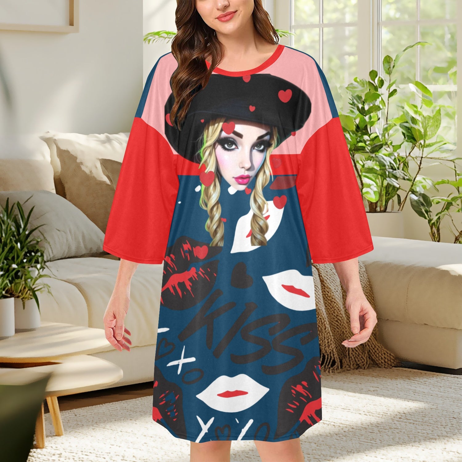 Lounge Dress Ransie Kiss Kiss