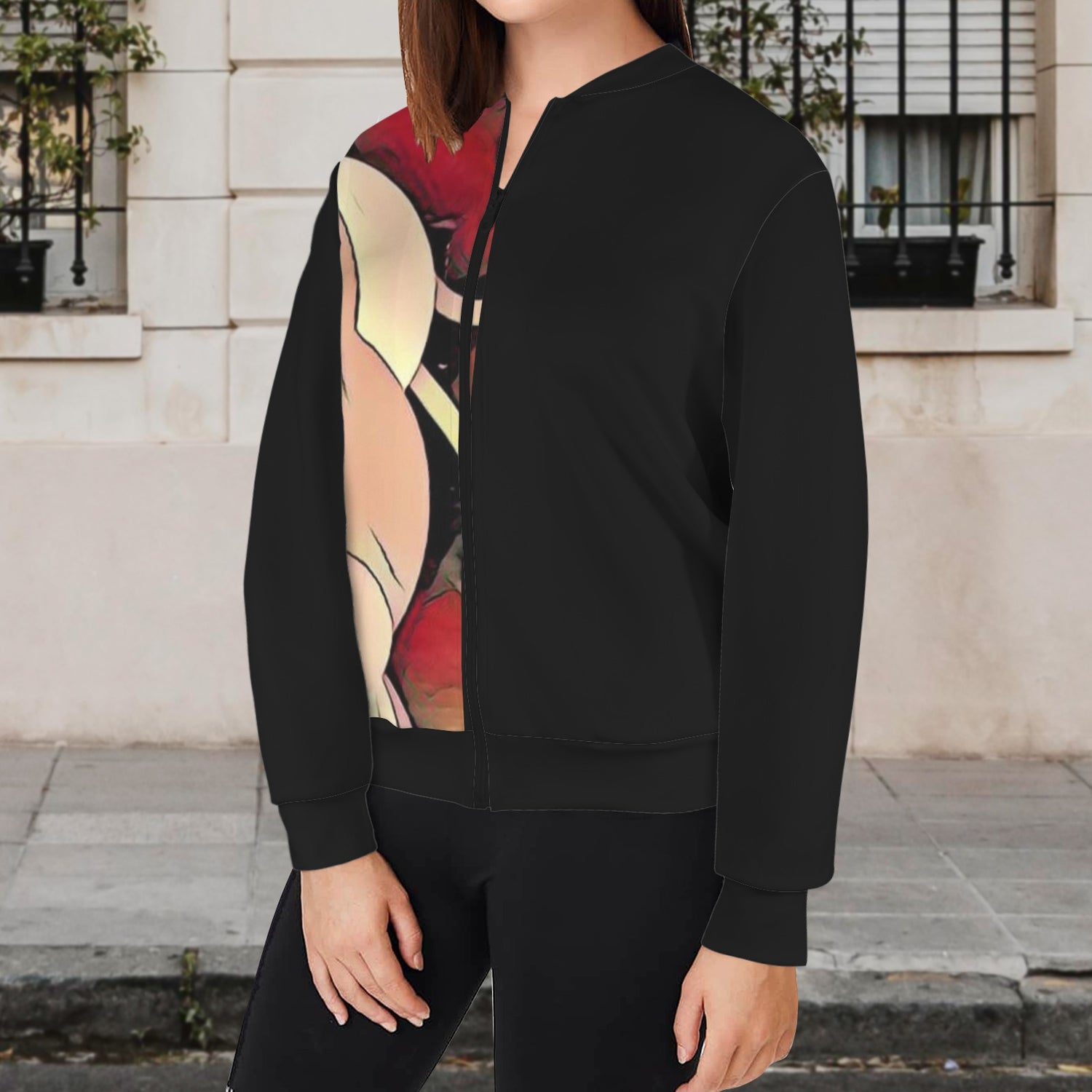 Humans Scare Me Lightweight Jacket Black  Half Design (No RHU Logo)