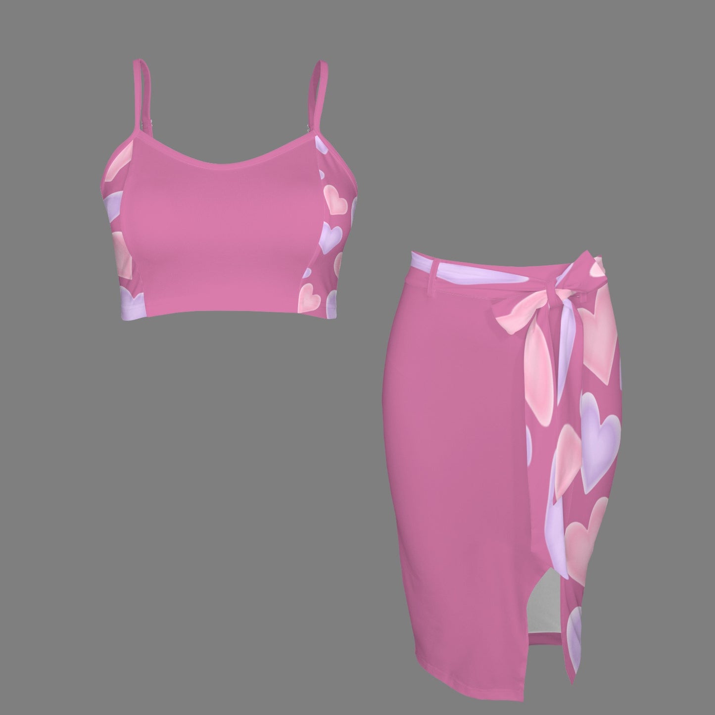 Cami Skirt Pink Light  Hearts