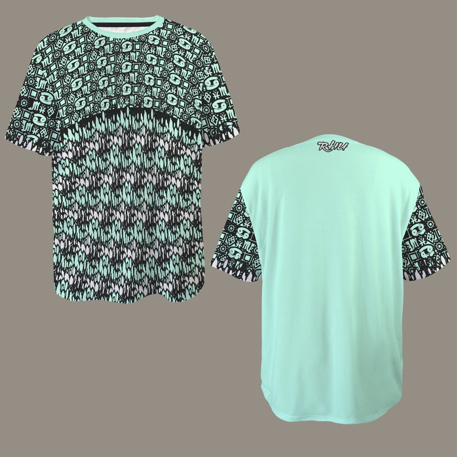 Hidden Name T-shirt Grey White Acquamarina Ransie