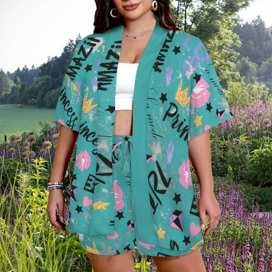 Torquoise Feel Aamzing Open Blouse