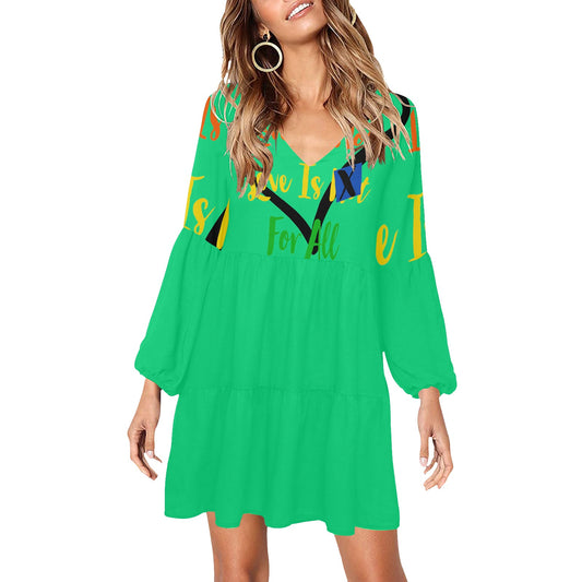 LINFA BOHO DRESS JOKER GREEN