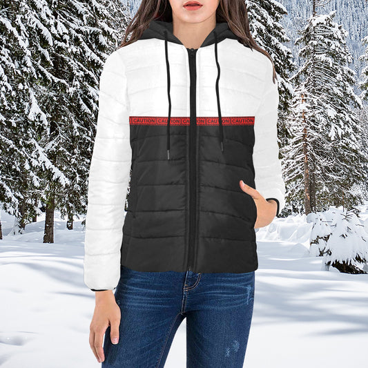 Caution Design 3 Padded Jacket - B/W Eyes