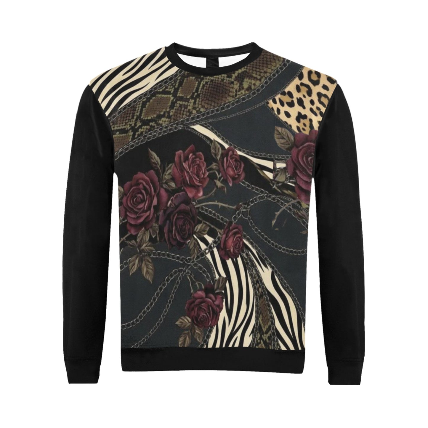 Animal & Roses Mix Male Sweater