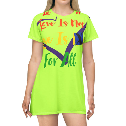 Human Rights LINFA T-Shirt Dress  Fluo Green 2