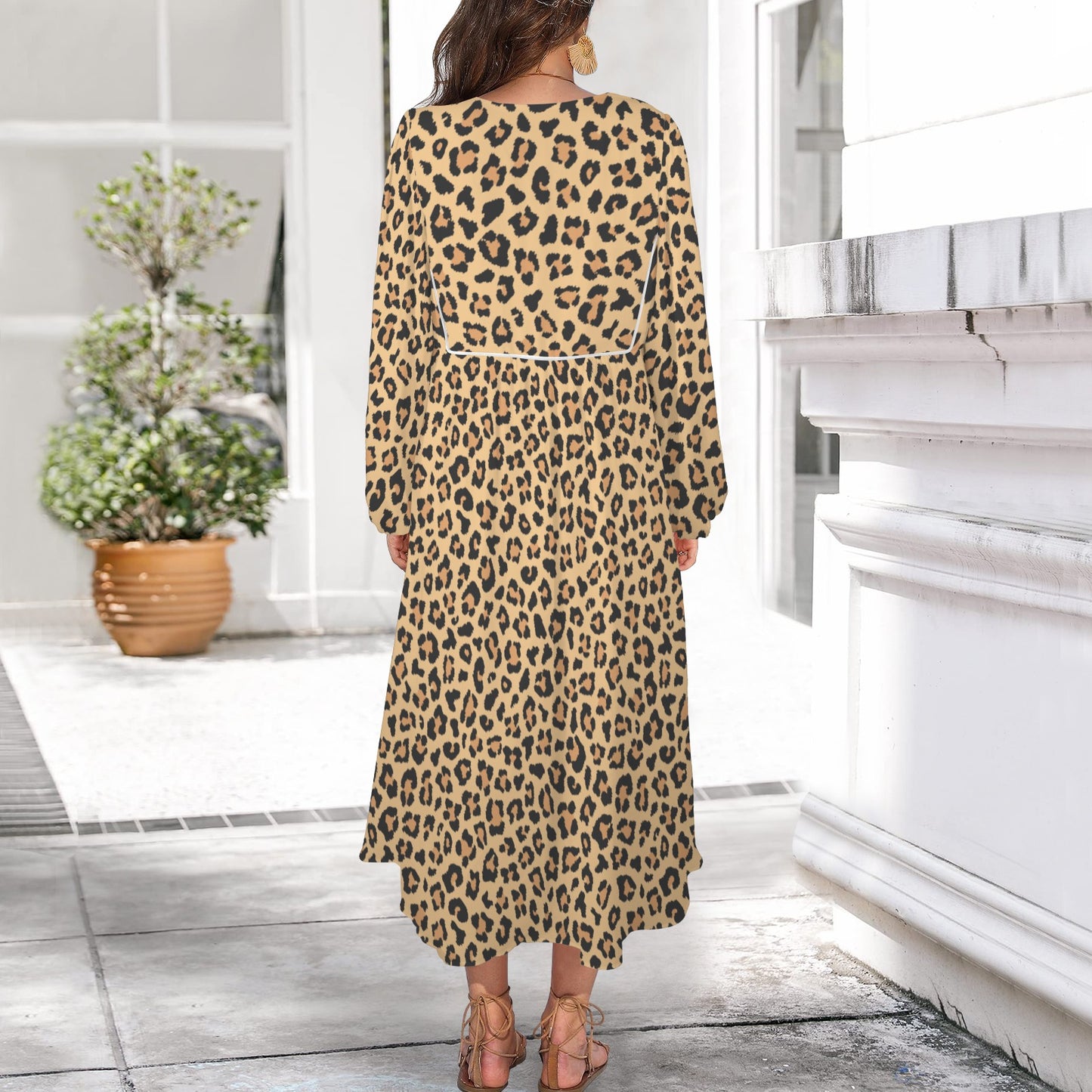 Leopard Brown Long Dress