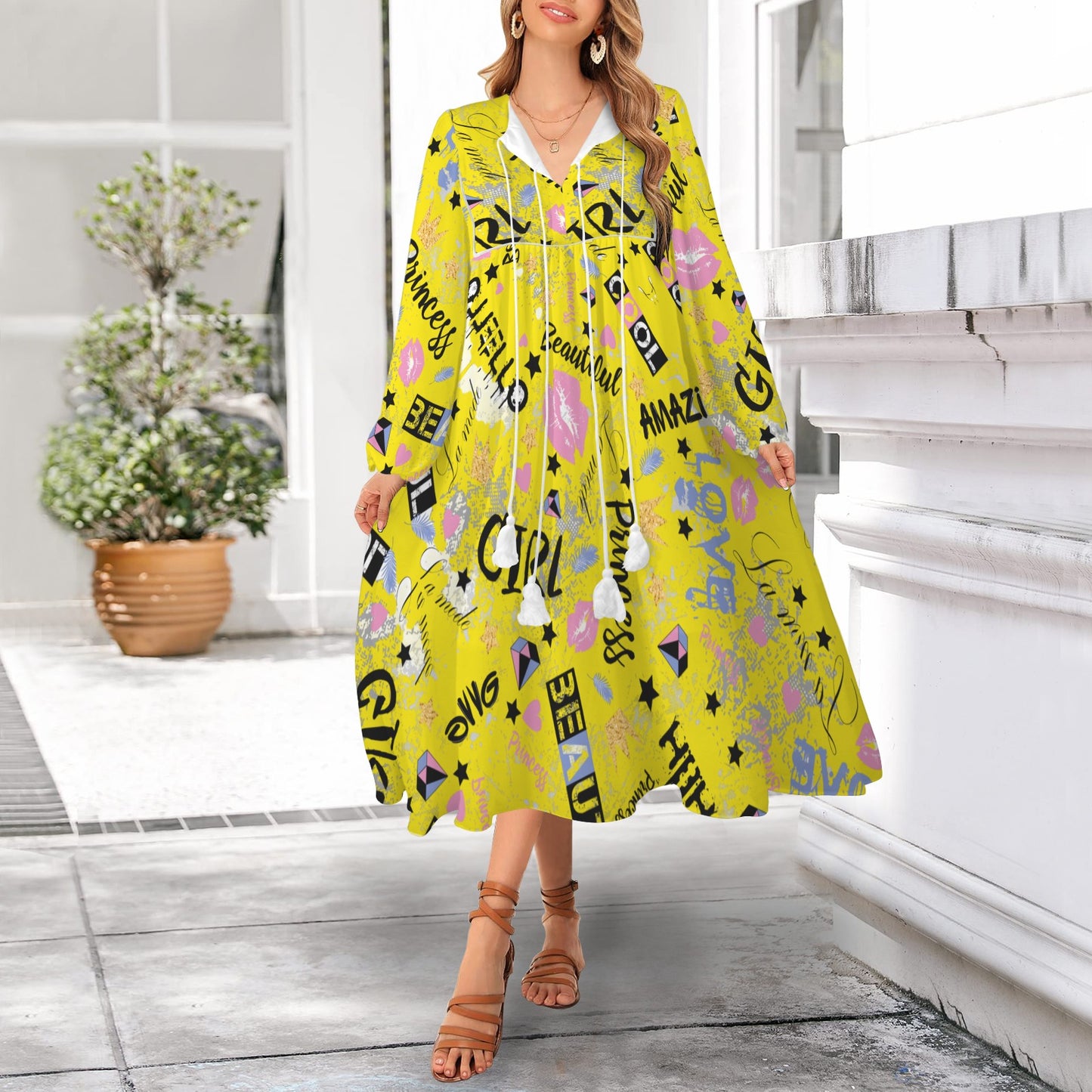 Be Amazing Long Dress Yellow