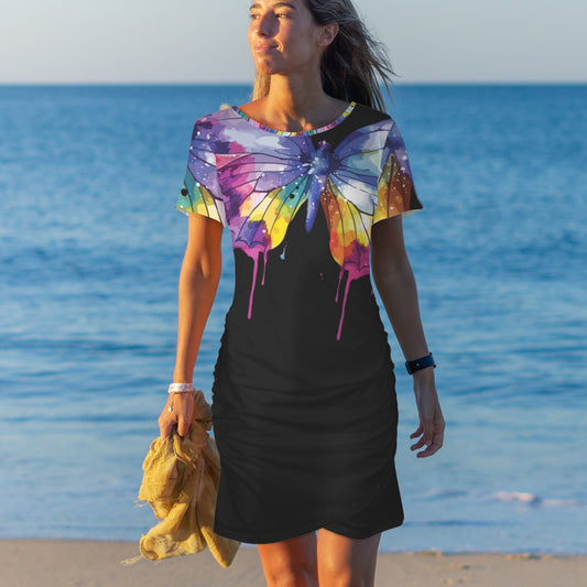 Butterfly Black Bodycon Dress