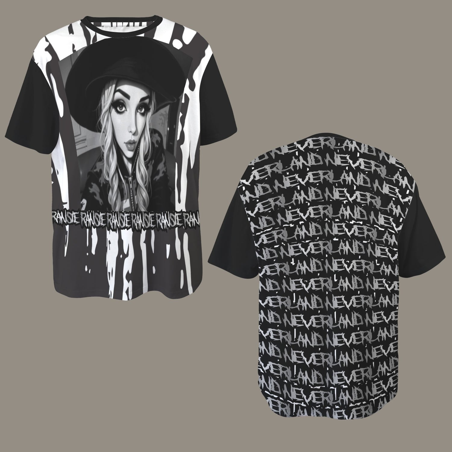 RANSIE CARTOON B/W T-SHIRT