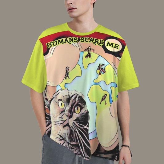 Humans Scare Me Skeletons Unisex T-Shirt Lime