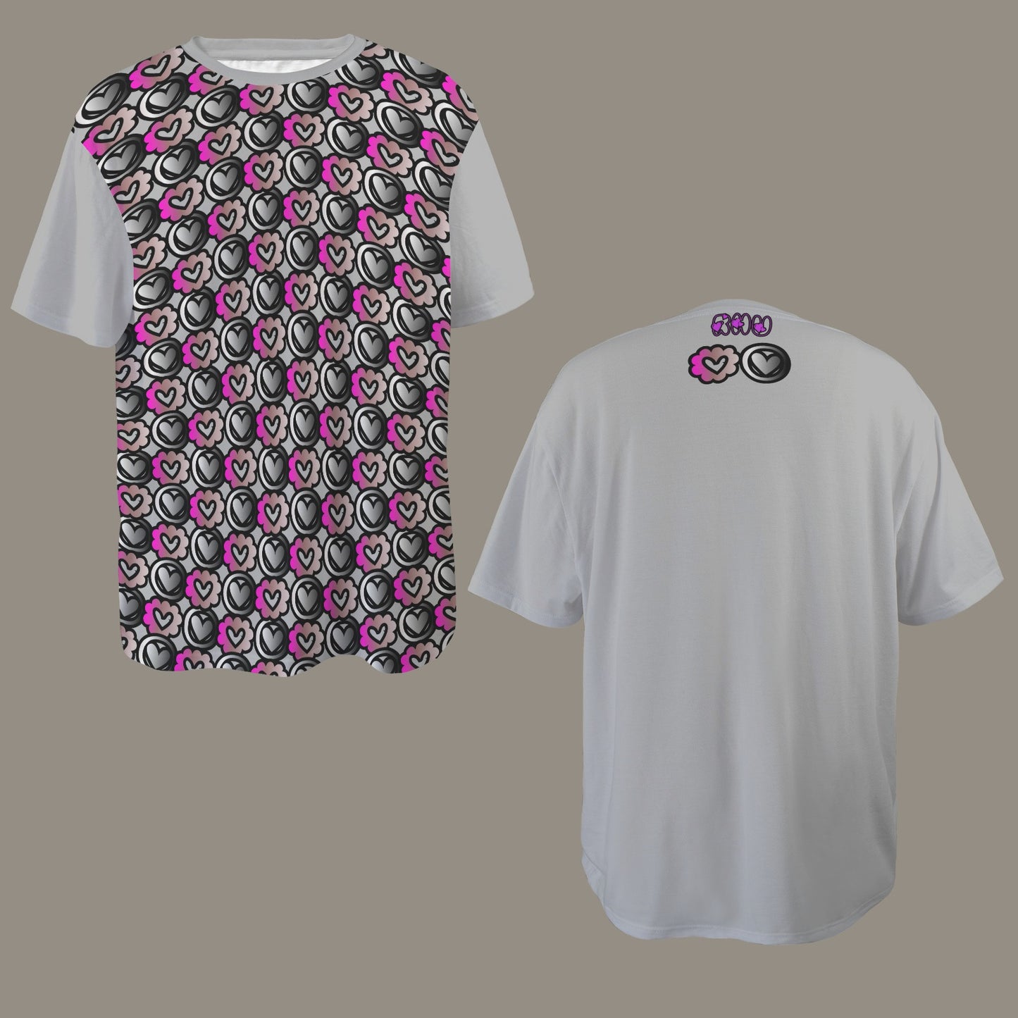 SE SON ROSE T-SHIRT GREY PINK