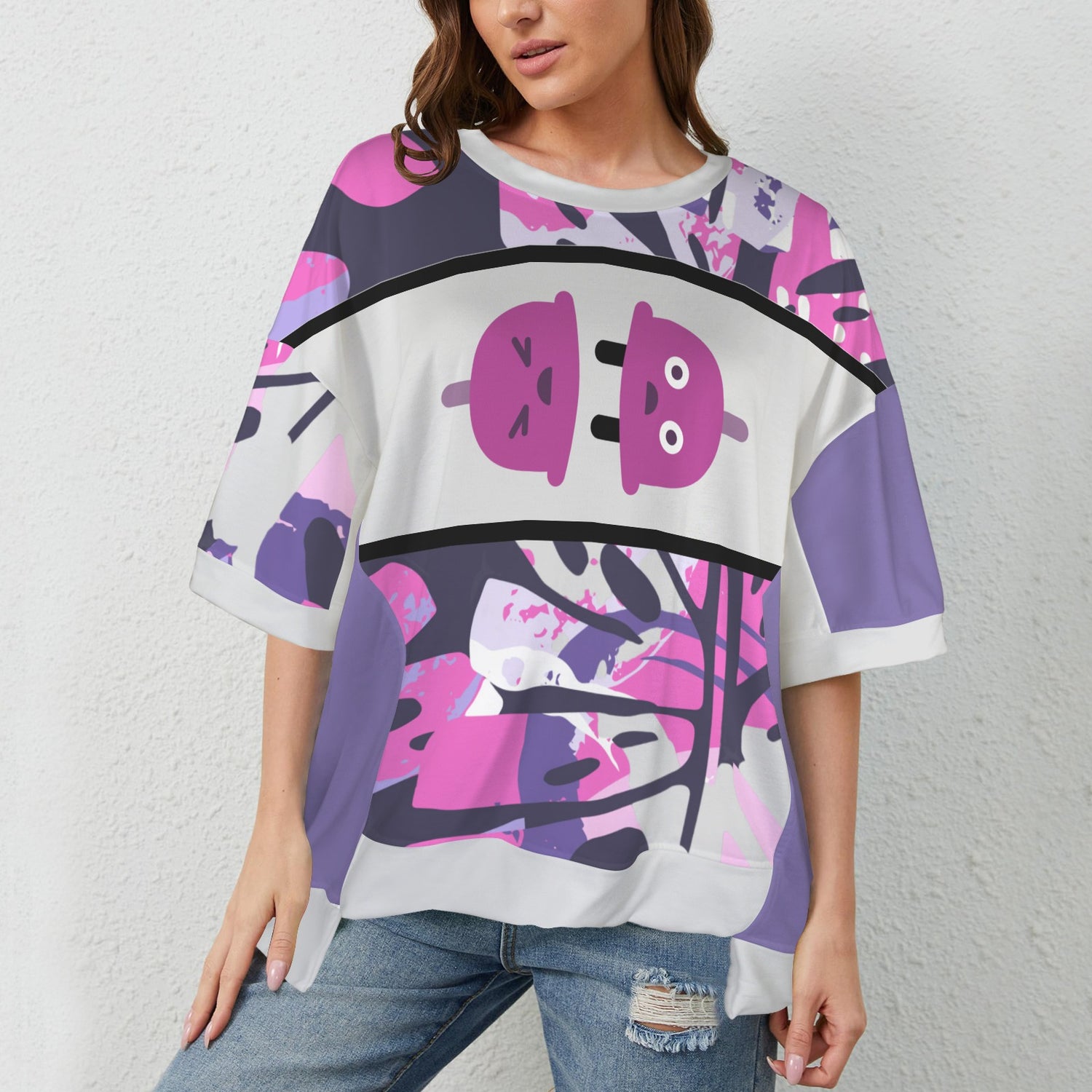 Fear Of Conncetion? Black UnderArm Hem - Pink Sides