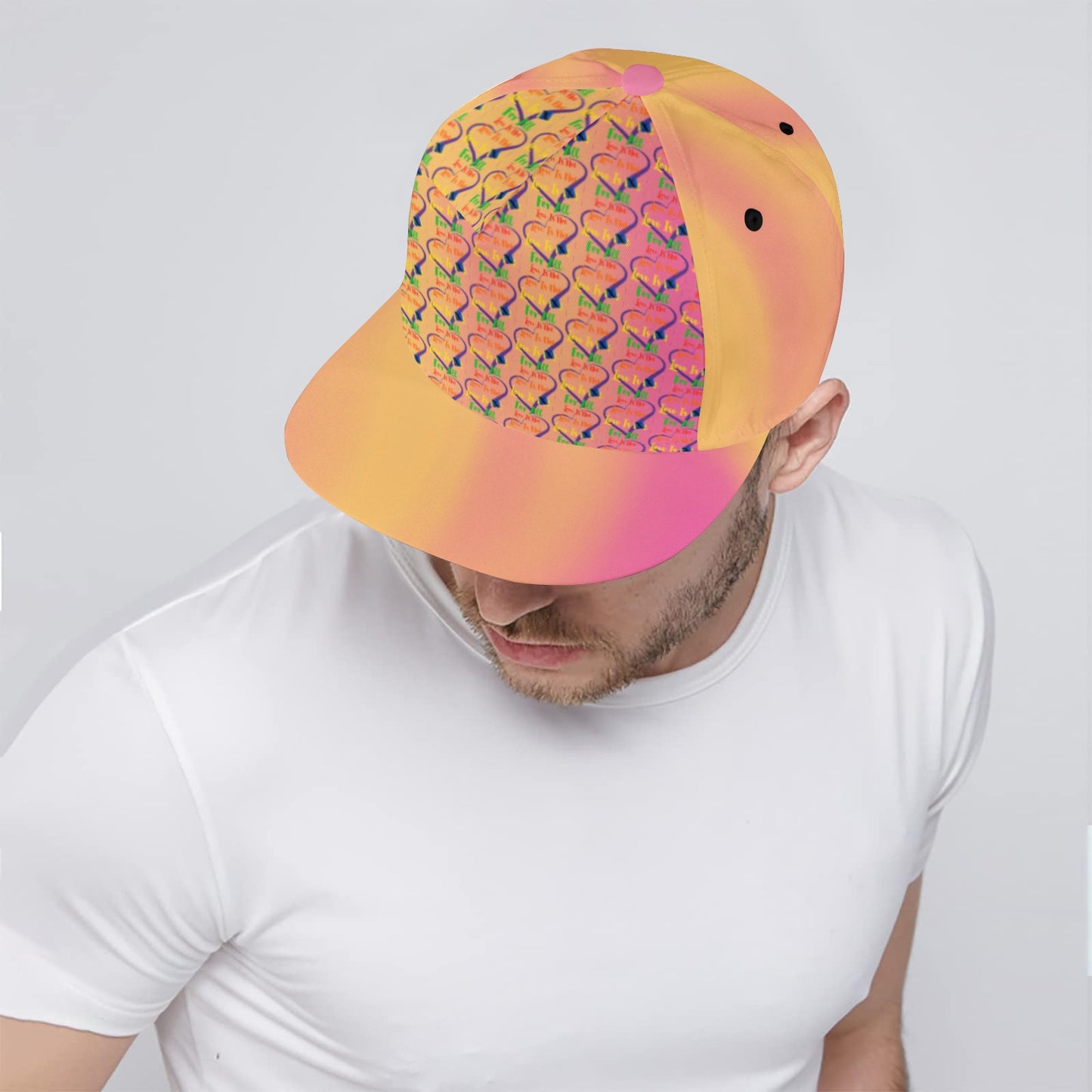 LINFA Little Hearts Snapback Cap Sunset