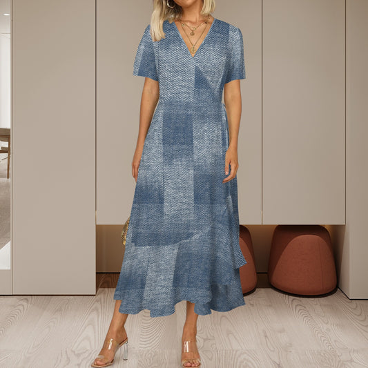 Long Dress Jean Patches