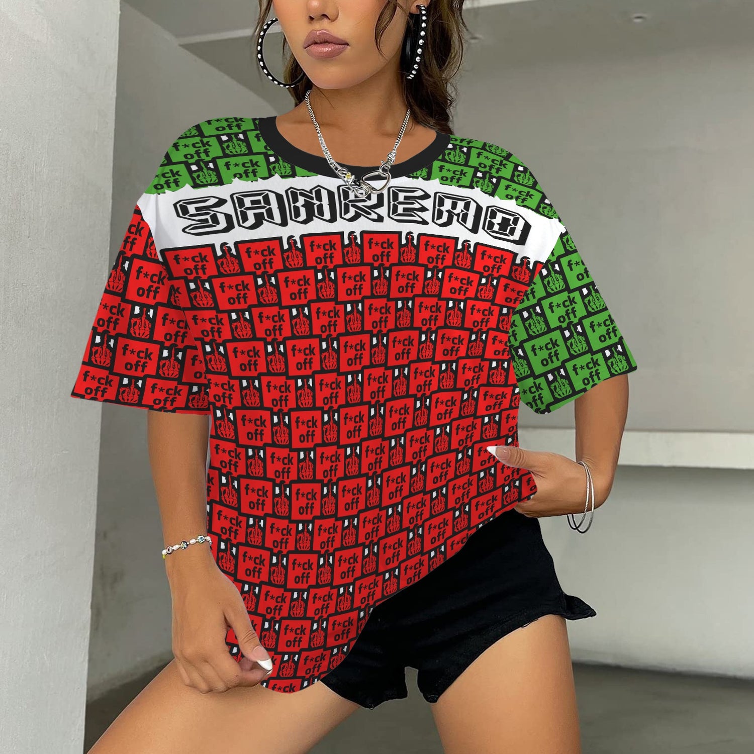 FUCK OFF SANREMO T-SHIRT BLACK