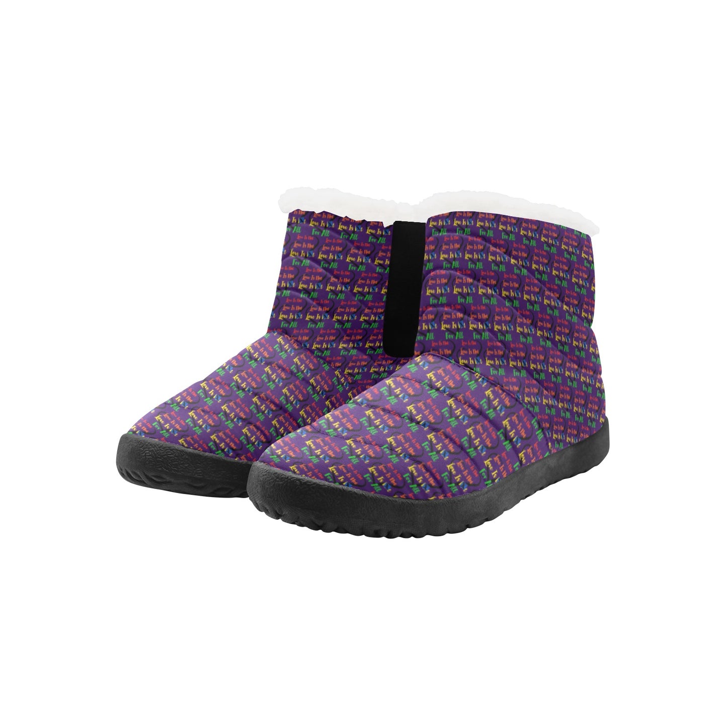 LINFA Little Hearts Women's Padded Shoes Purple