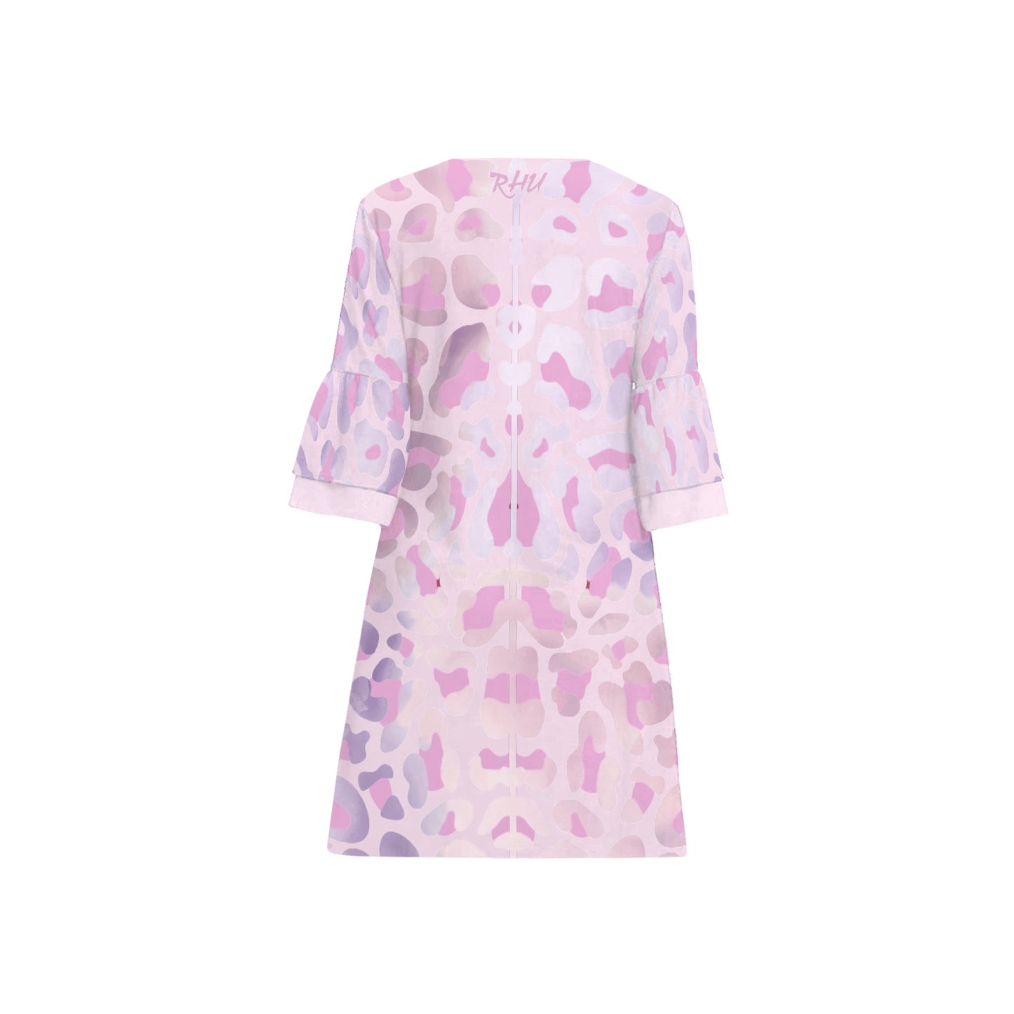Pink Leopard 3/4 Sleeve Dress