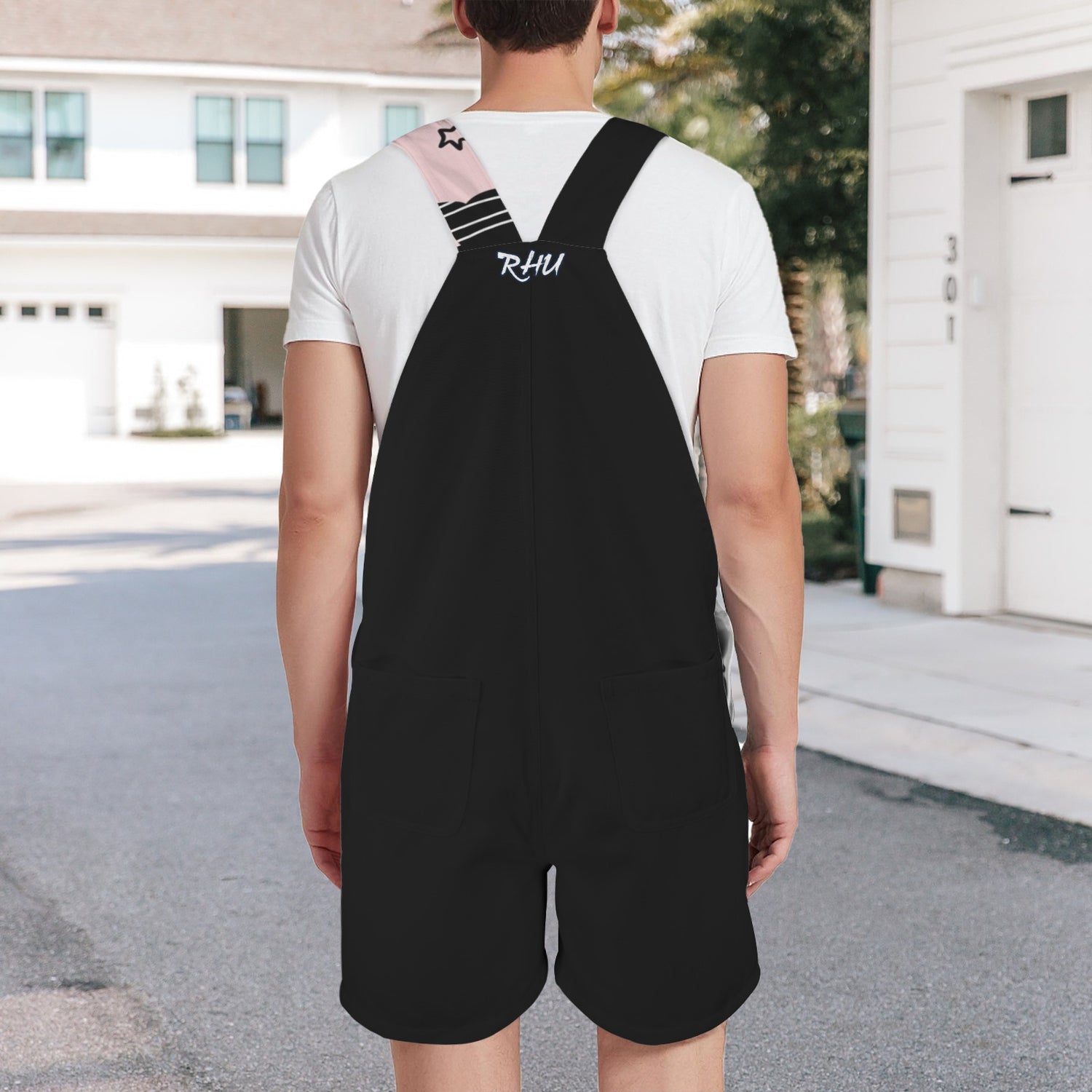 Black Cat Patchwork Short Romper