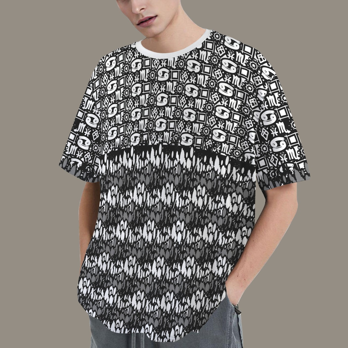 Hidden Name T-shirt Grey White Ransie