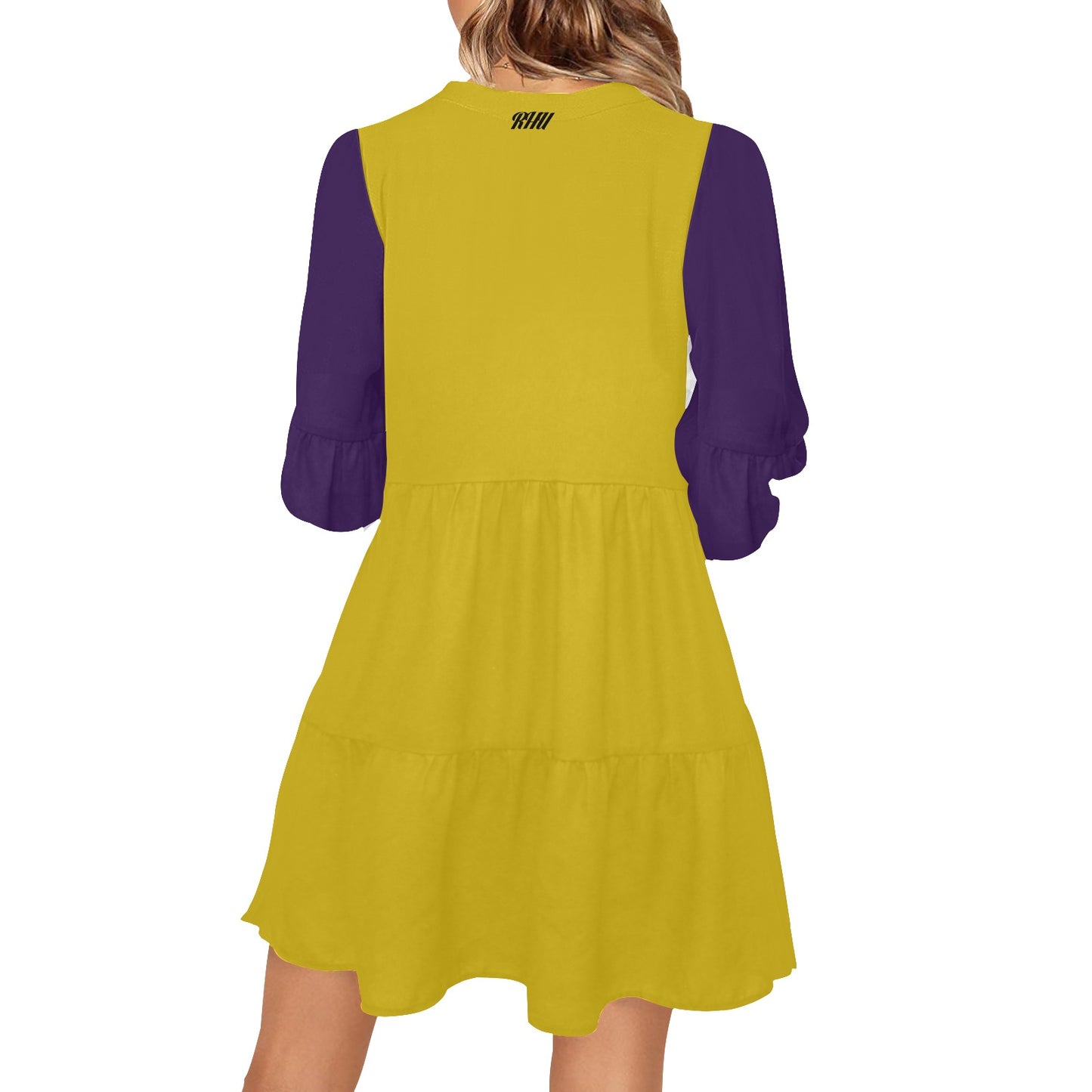 MLM Boho Dress Purple Yellow