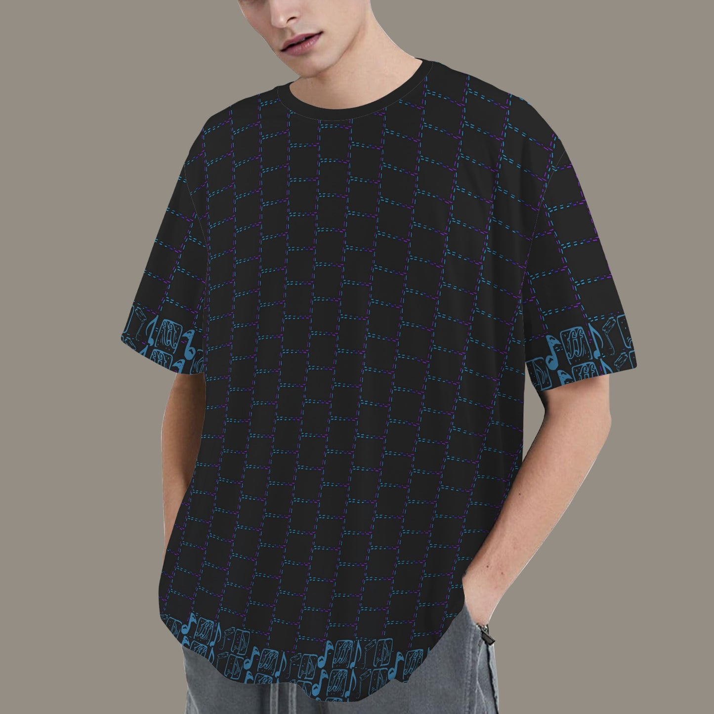 Hidden Name T-shirt Black Notes