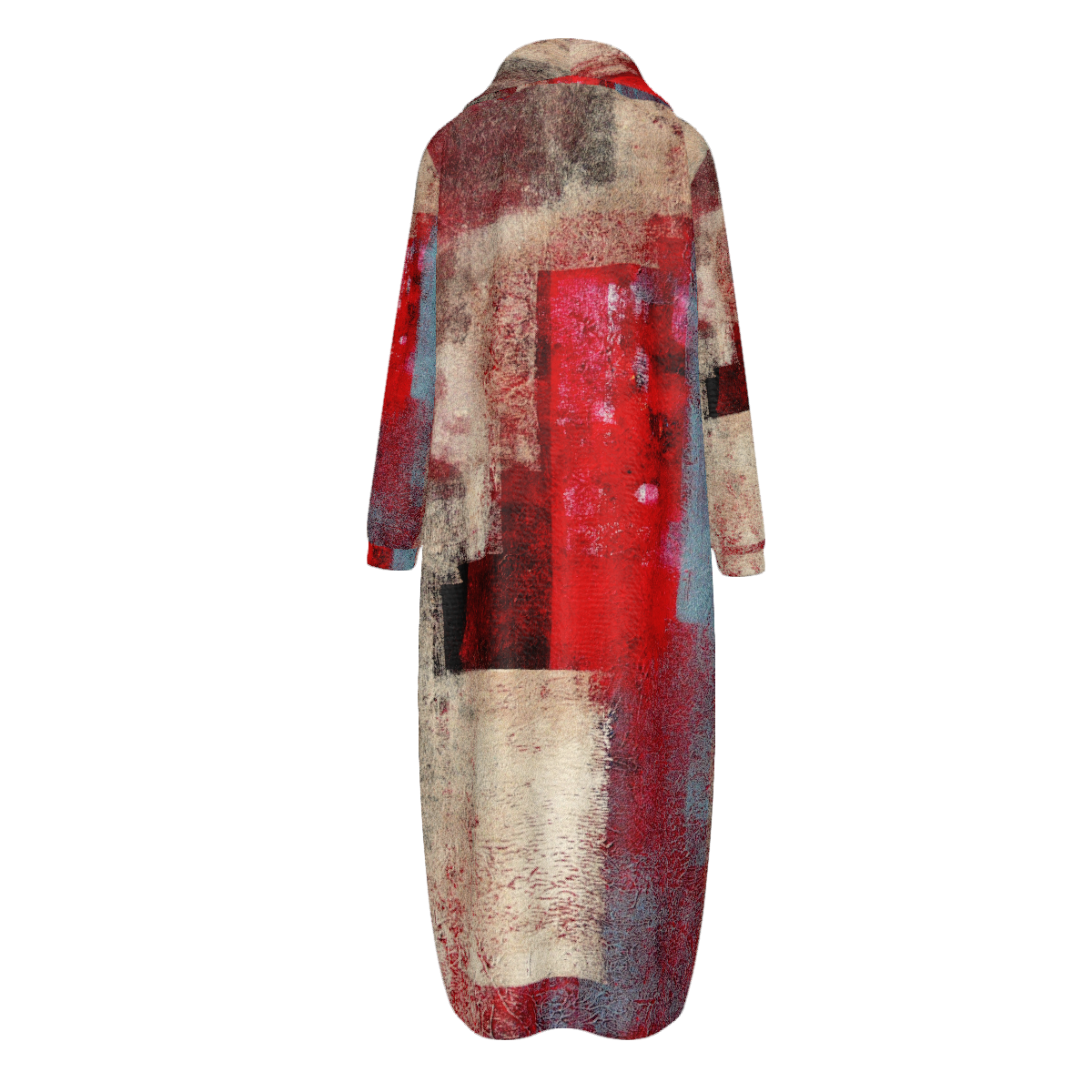 Custom Women's Velvet Zipper Maxi Dress with pockets