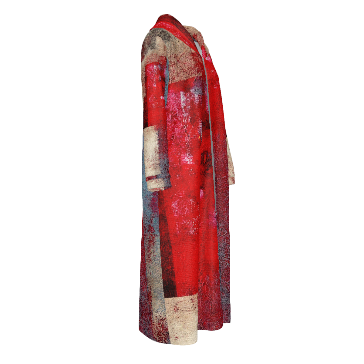 Custom Women's Velvet Zipper Maxi Dress with pockets